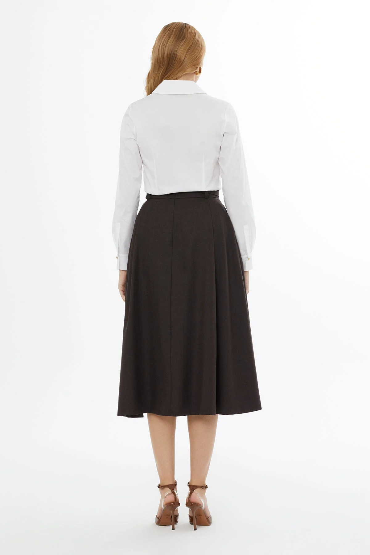 Back-Zip Skirt with Strap Detail - Image 4