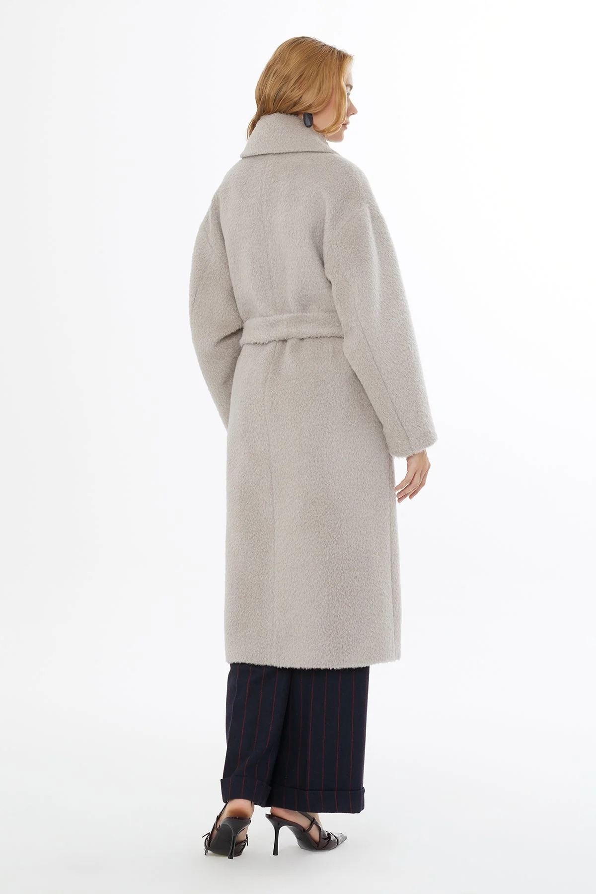 Beige Coat with Belt Closure - Image 4