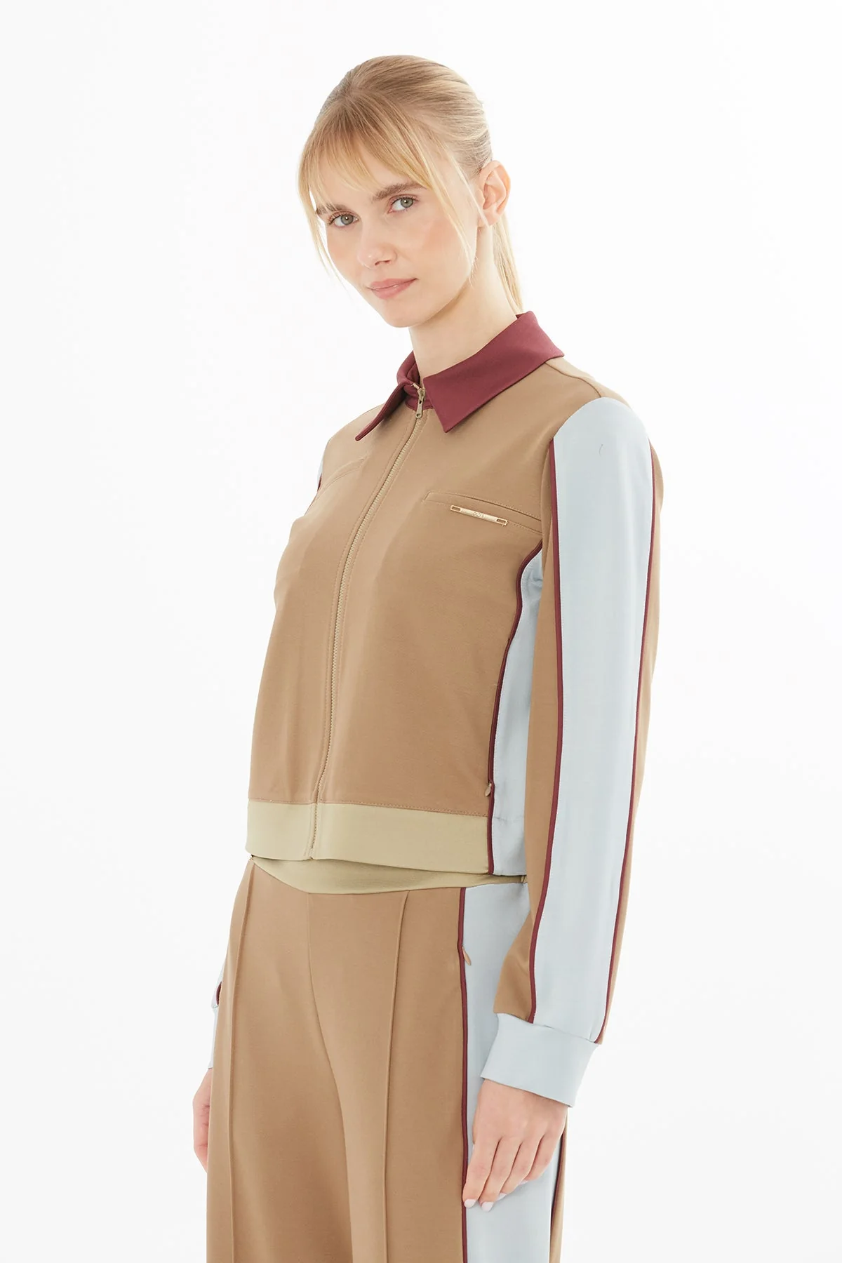 Beige Jacket with Logo Detail - Image 3