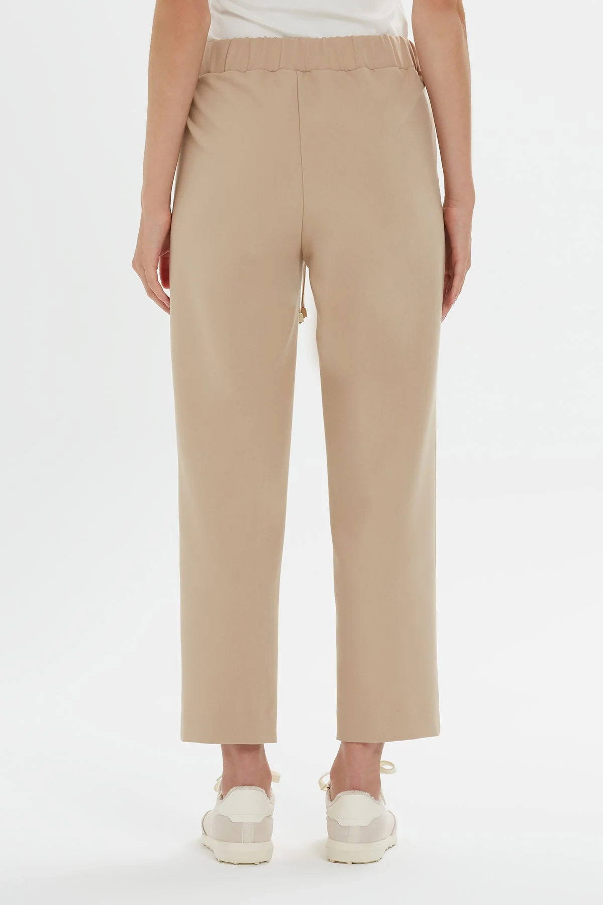 Beige Straight-Leg Sweatpants - Image 3