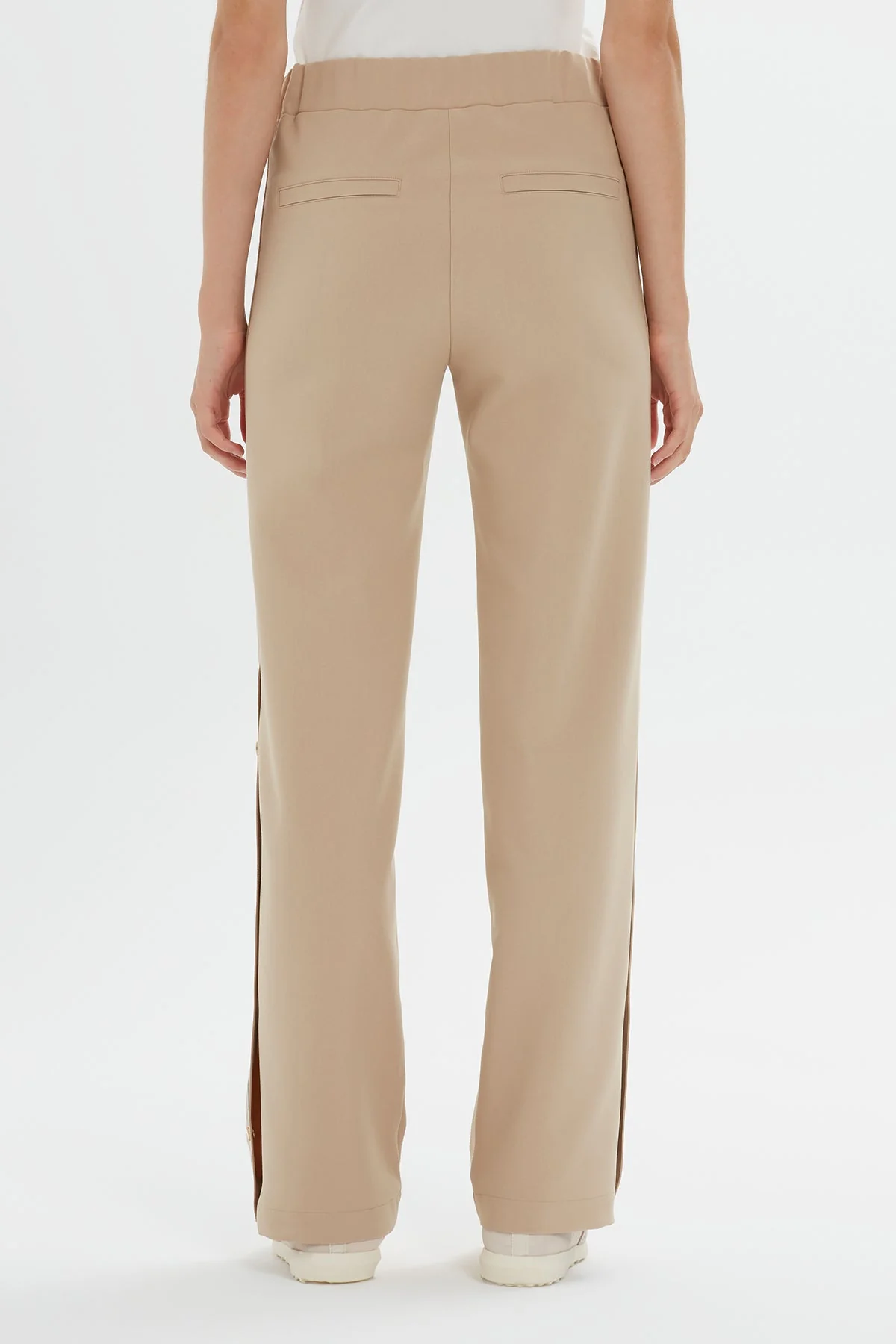 Beige Wide-Leg Sweatpants - Image 4
