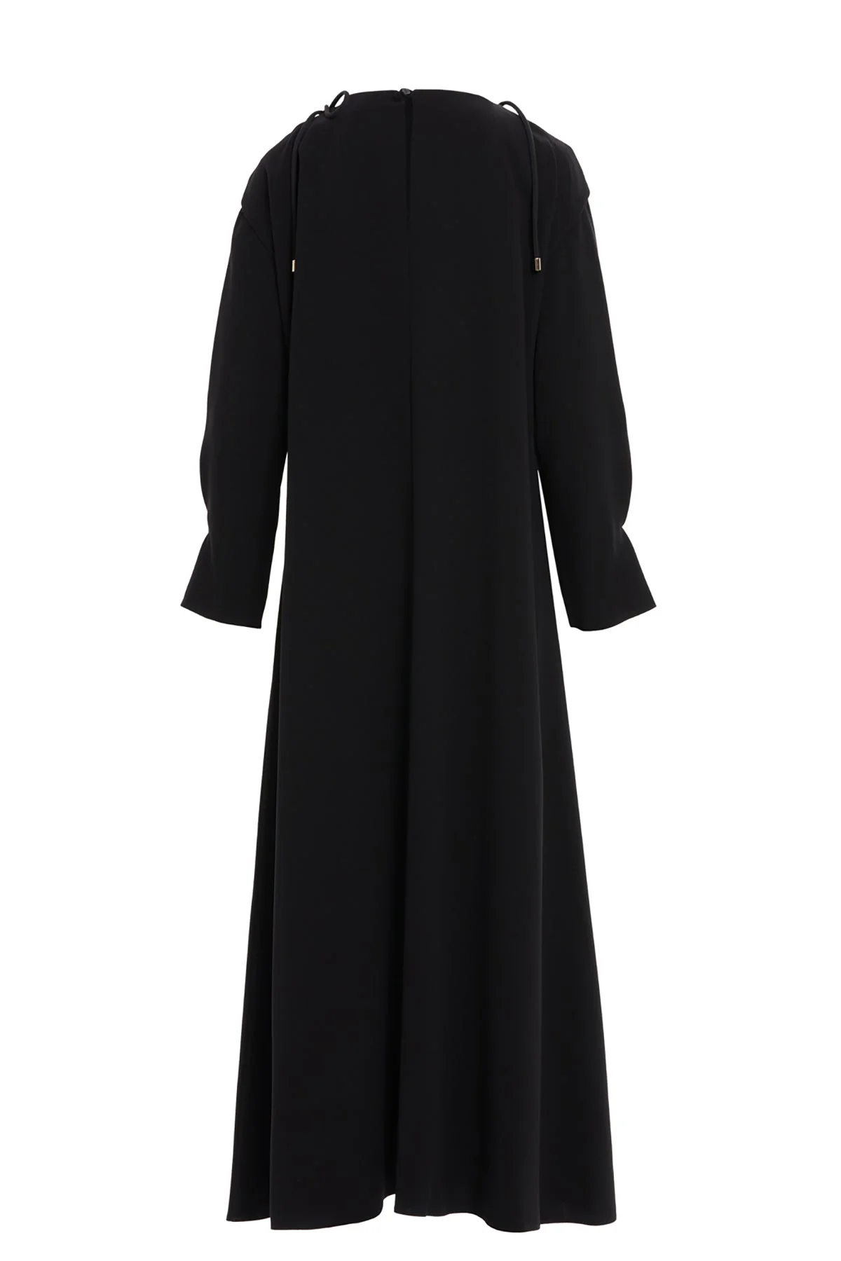 Black Accessory-Detail Midi Dress - Image 3