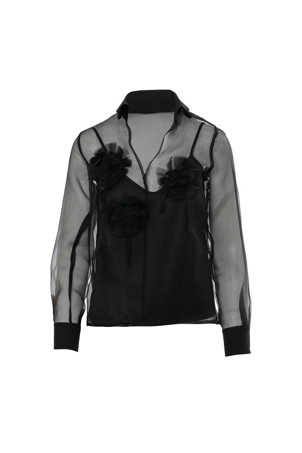 Black Chiffon Shirt