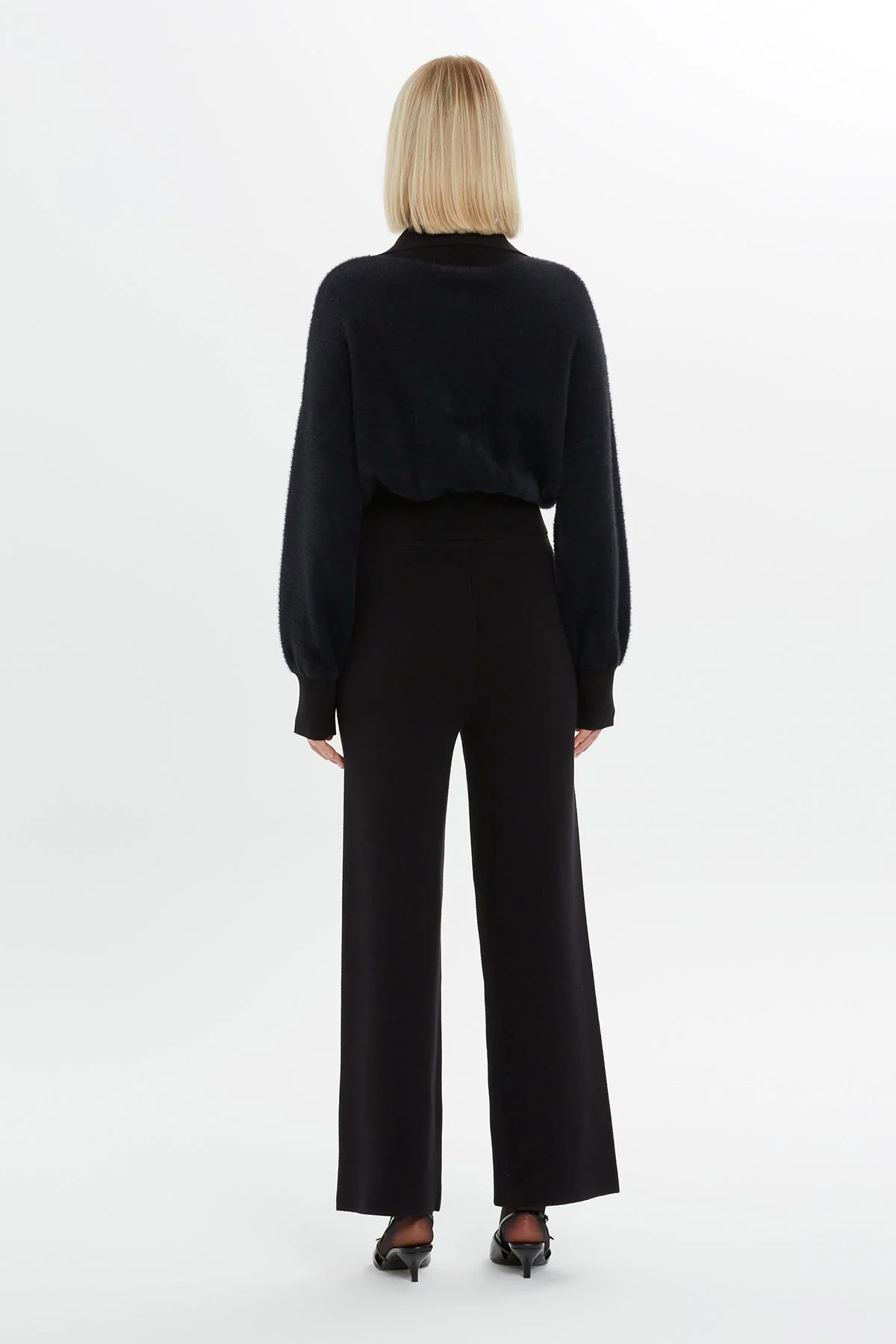 Black Collared Button Sweater - Image 6