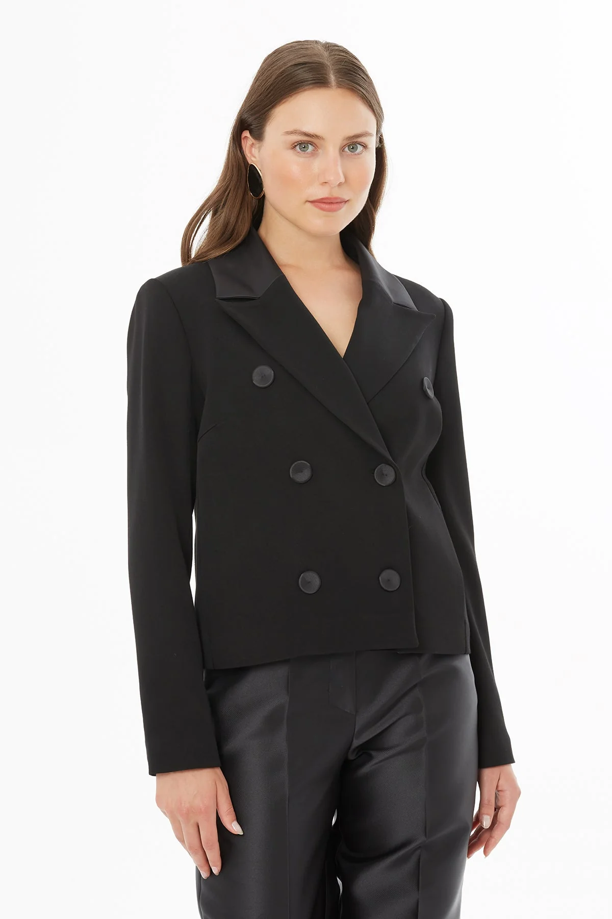 Black Double-Breasted Jacket - Image 3
