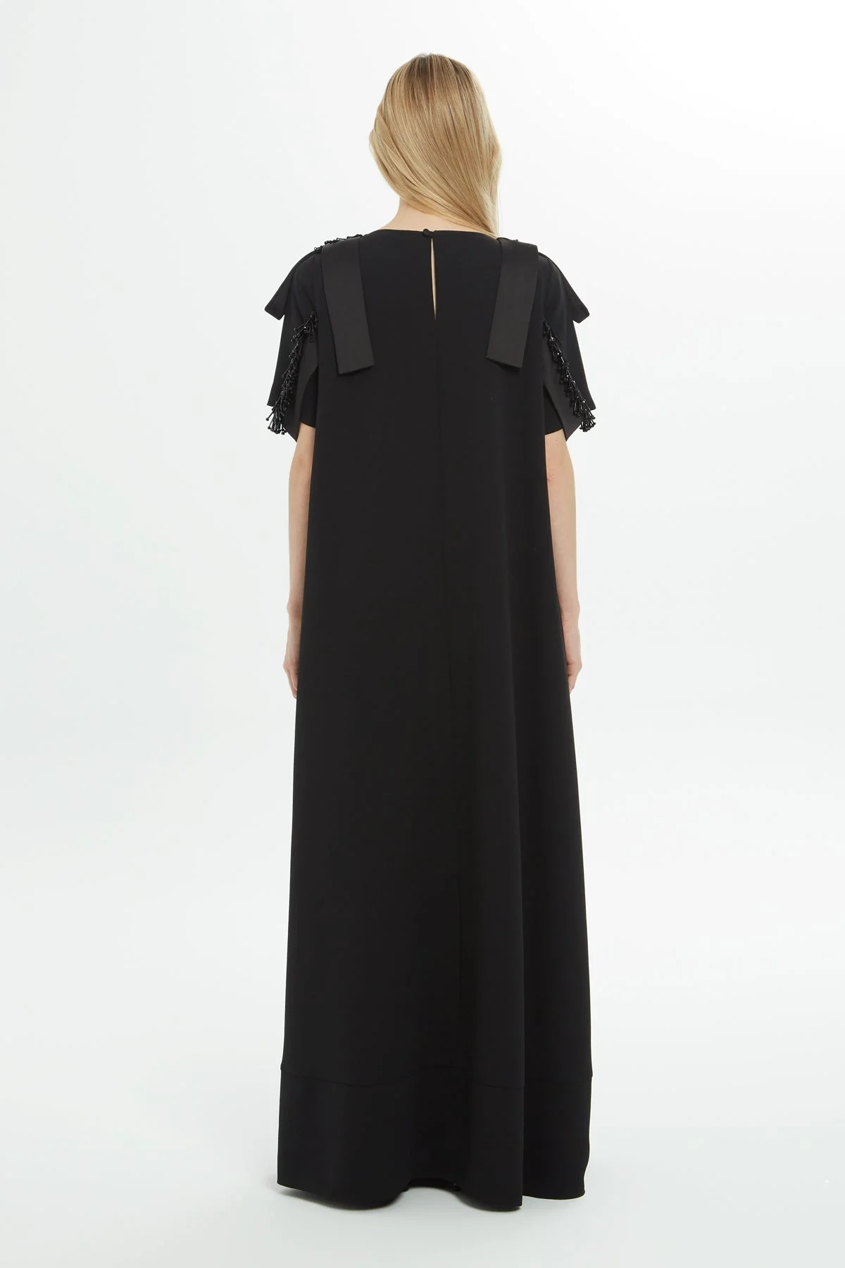 Black Embroidered Maxi Dress - Image 4