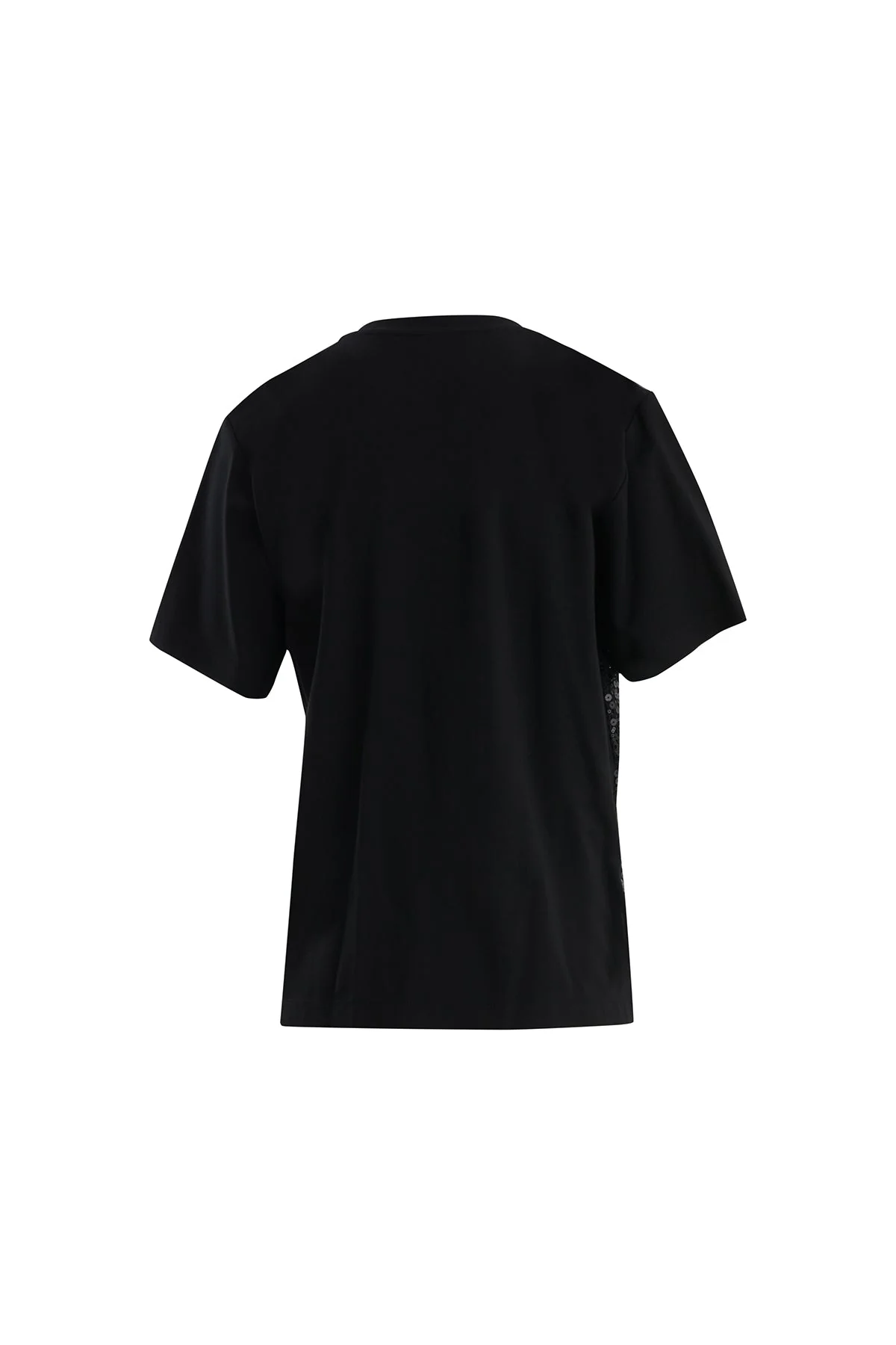 Black Floral Embellished Sequin T-Shirt - Image 3