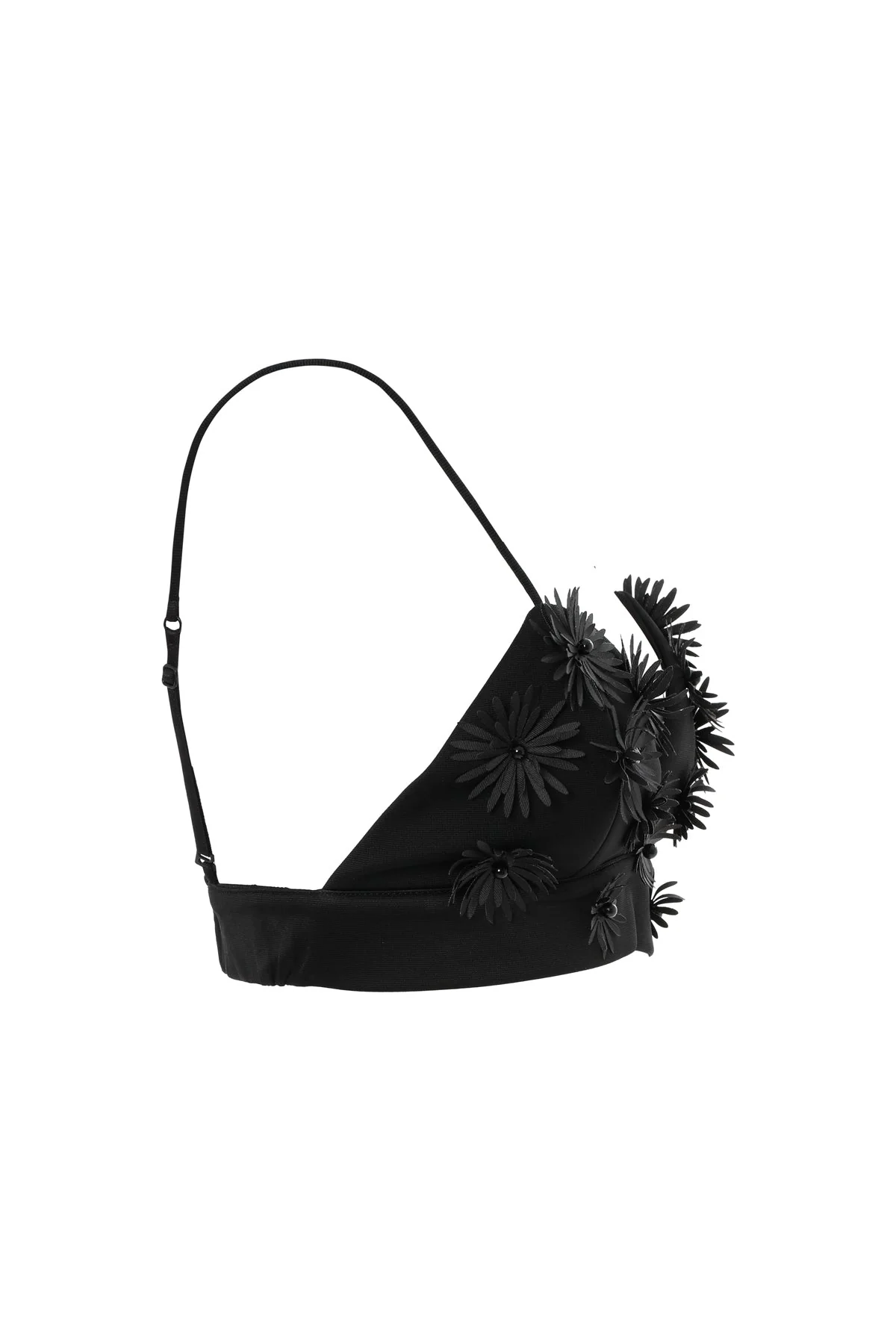 Black Floral Strap Bustier - Image 2