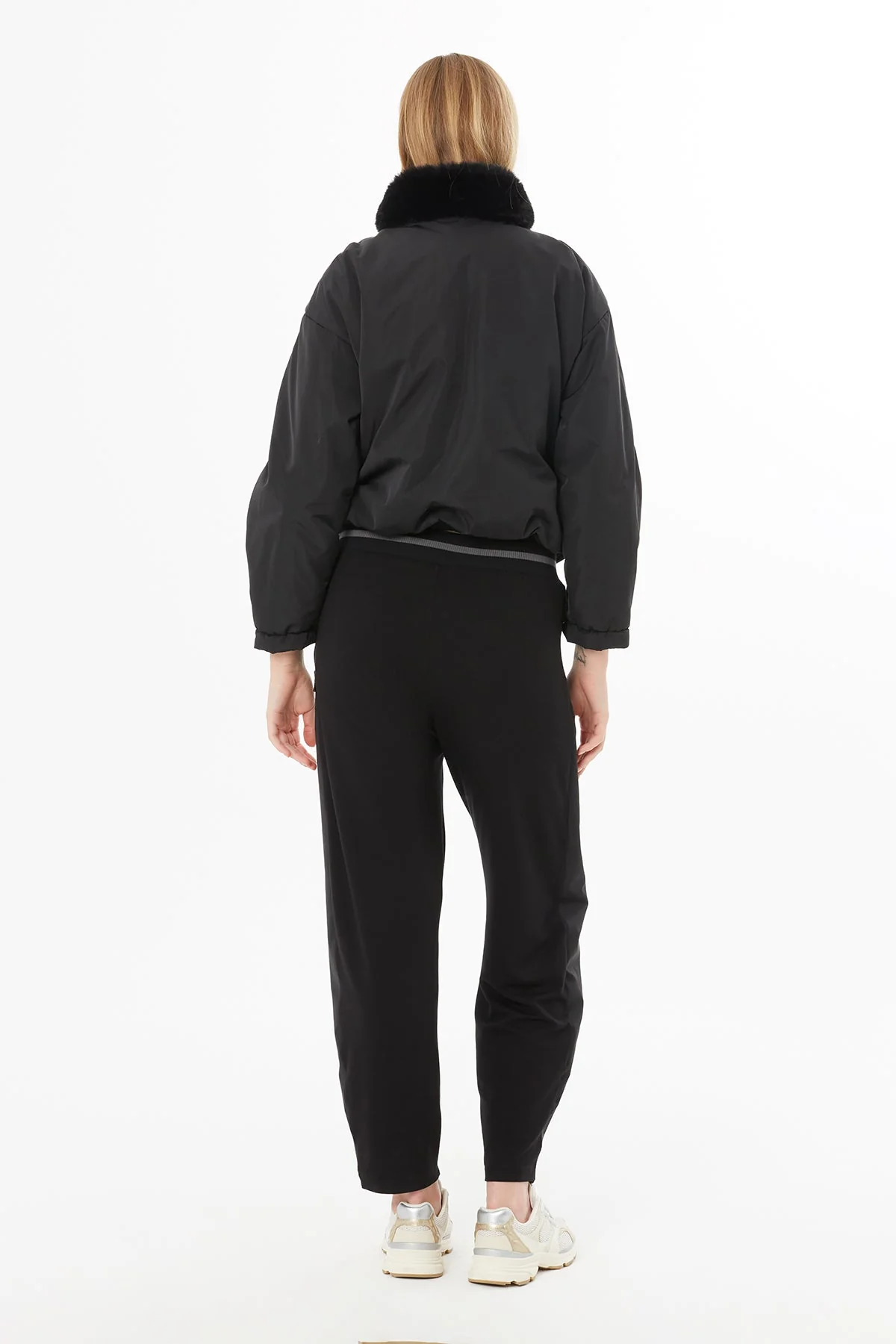 Black High-Collar Jacket - Image 4