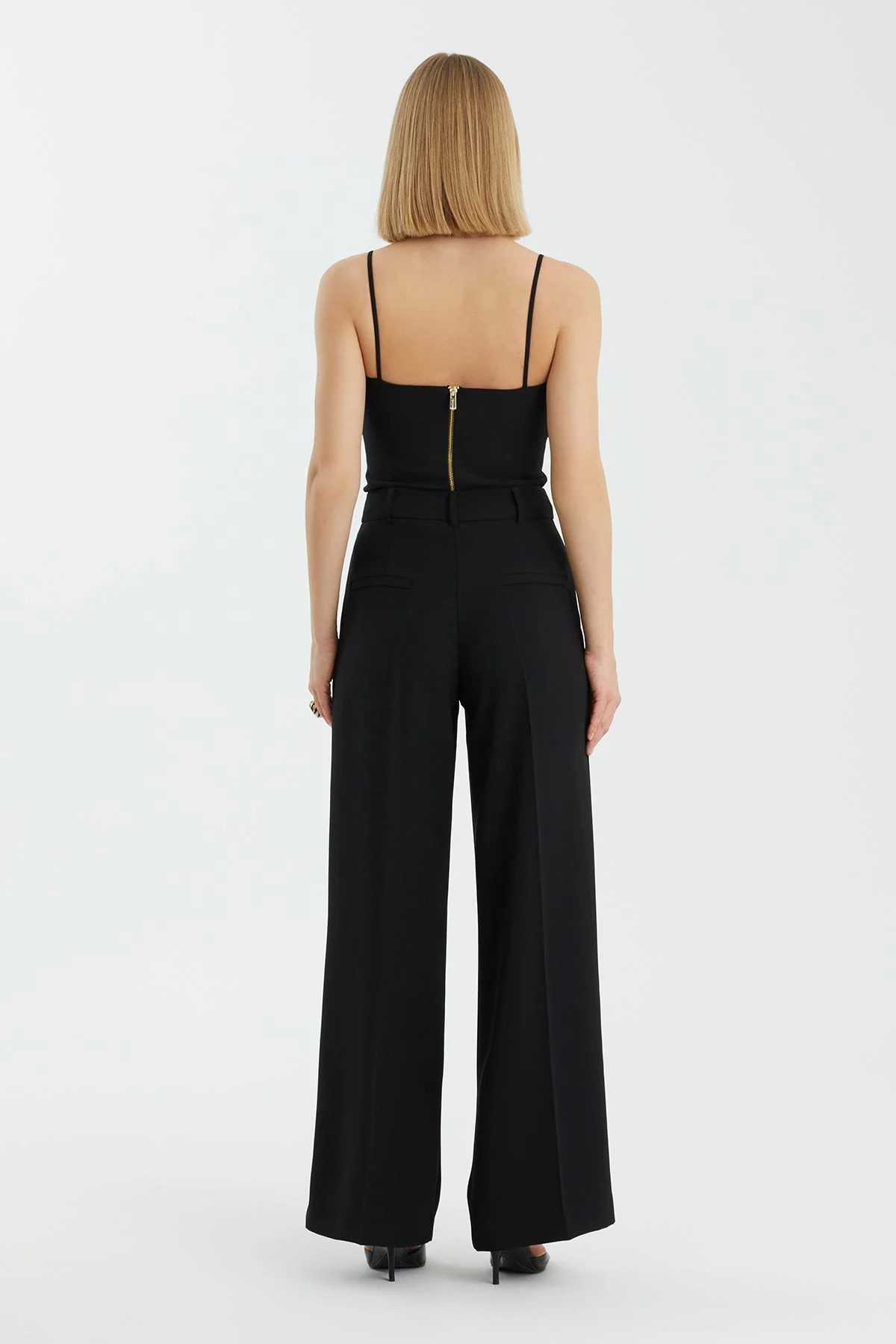 Black Hook-and-Bar Closure Pants - Image 4