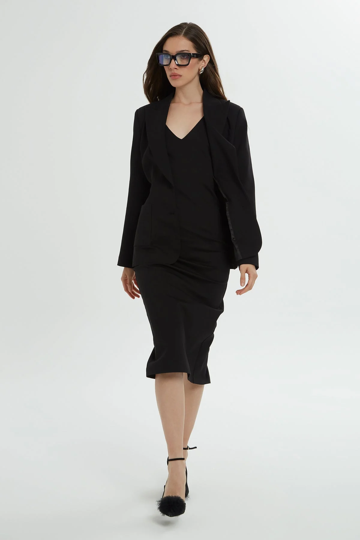 Black Jacket Co-Ord Set