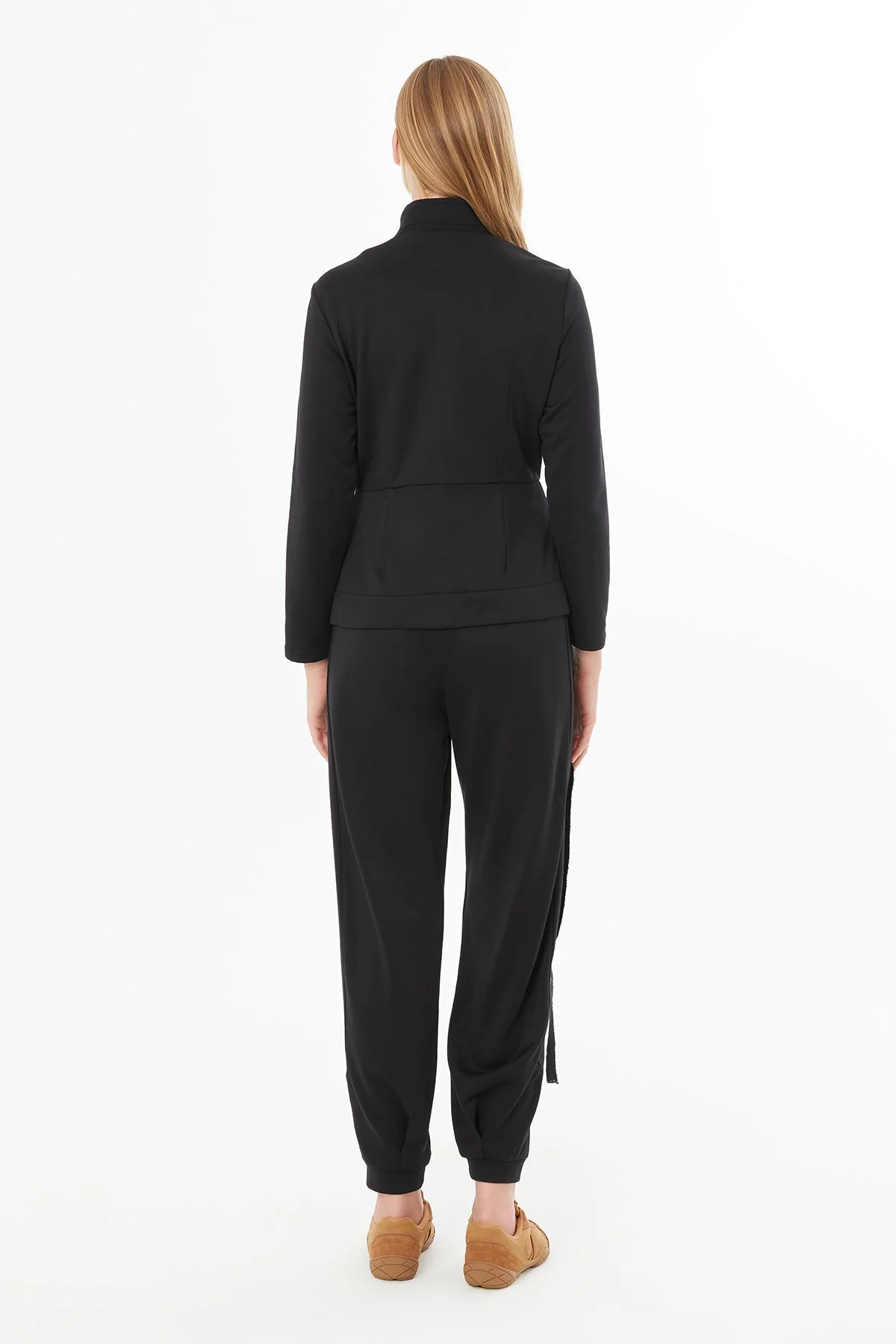 Black Jacket with Accessory Details - Image 4