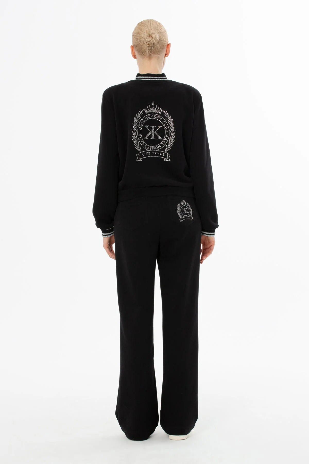 Black Jacket with Knitted Collar - Image 3