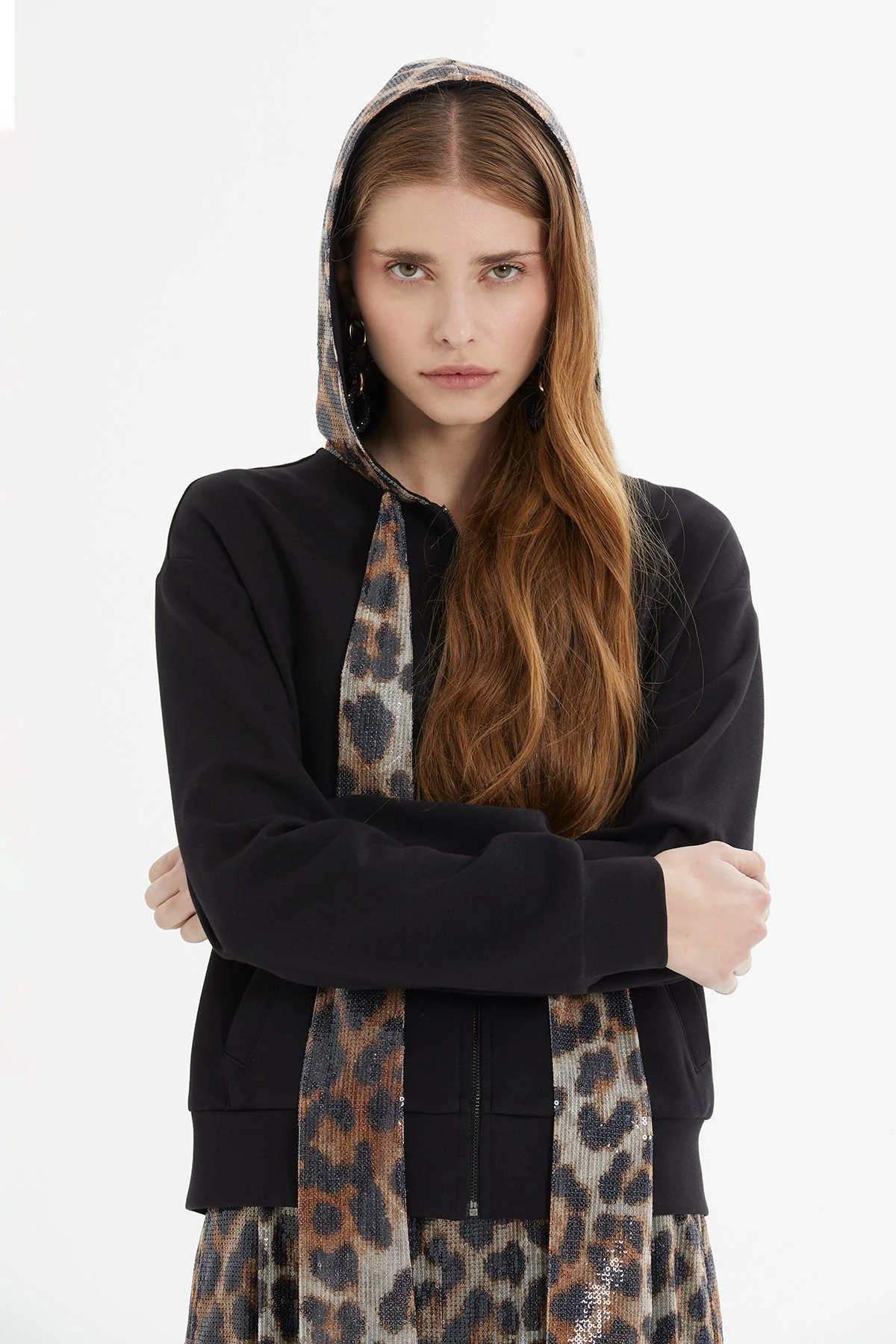 Black Leopard-Print Tracksuit - Image 2