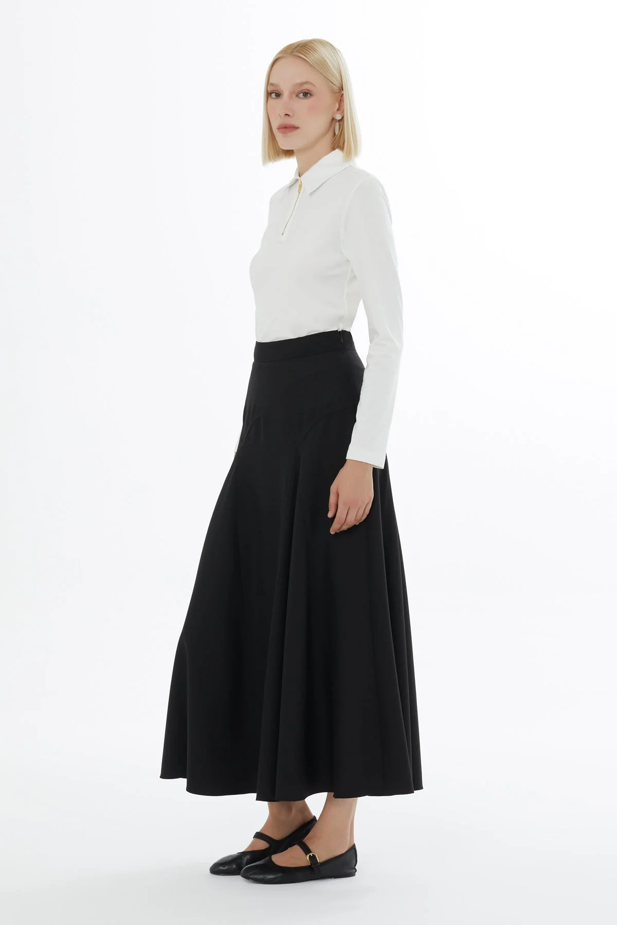 Black Midi Skirt - Image 3