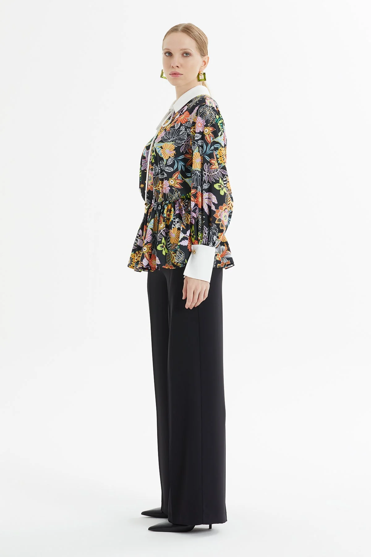 Black Patterned Shirt Co-Ord Set - Image 4