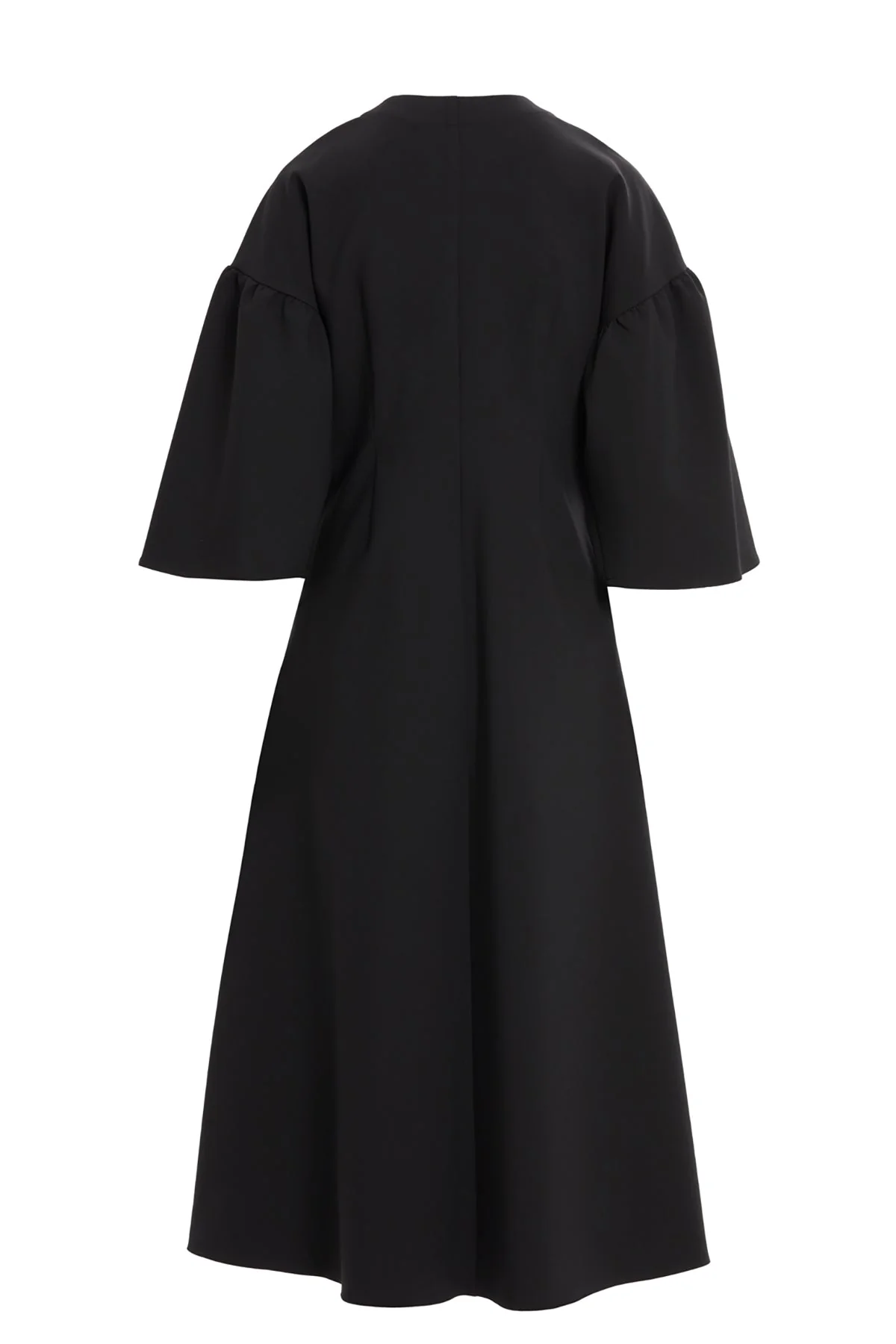 Black Pocketed Midi Dress - Image 3