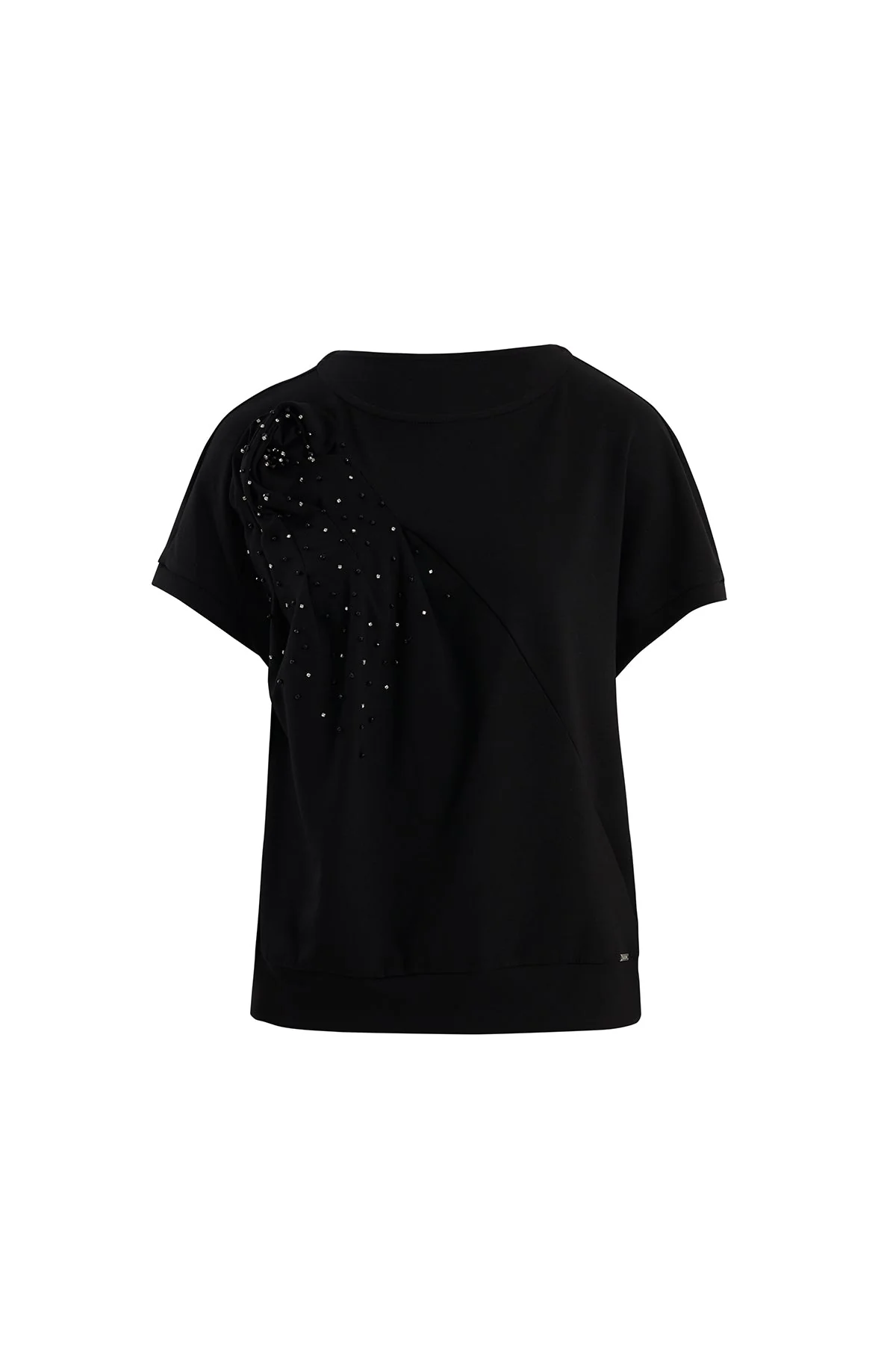 Black Rose Embroidered Blouse