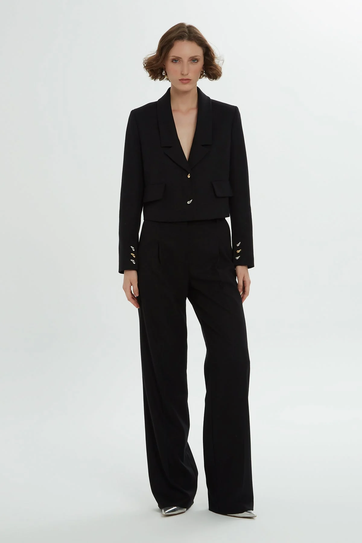 Black Short-Jacket Co-Ord Set - Image 2
