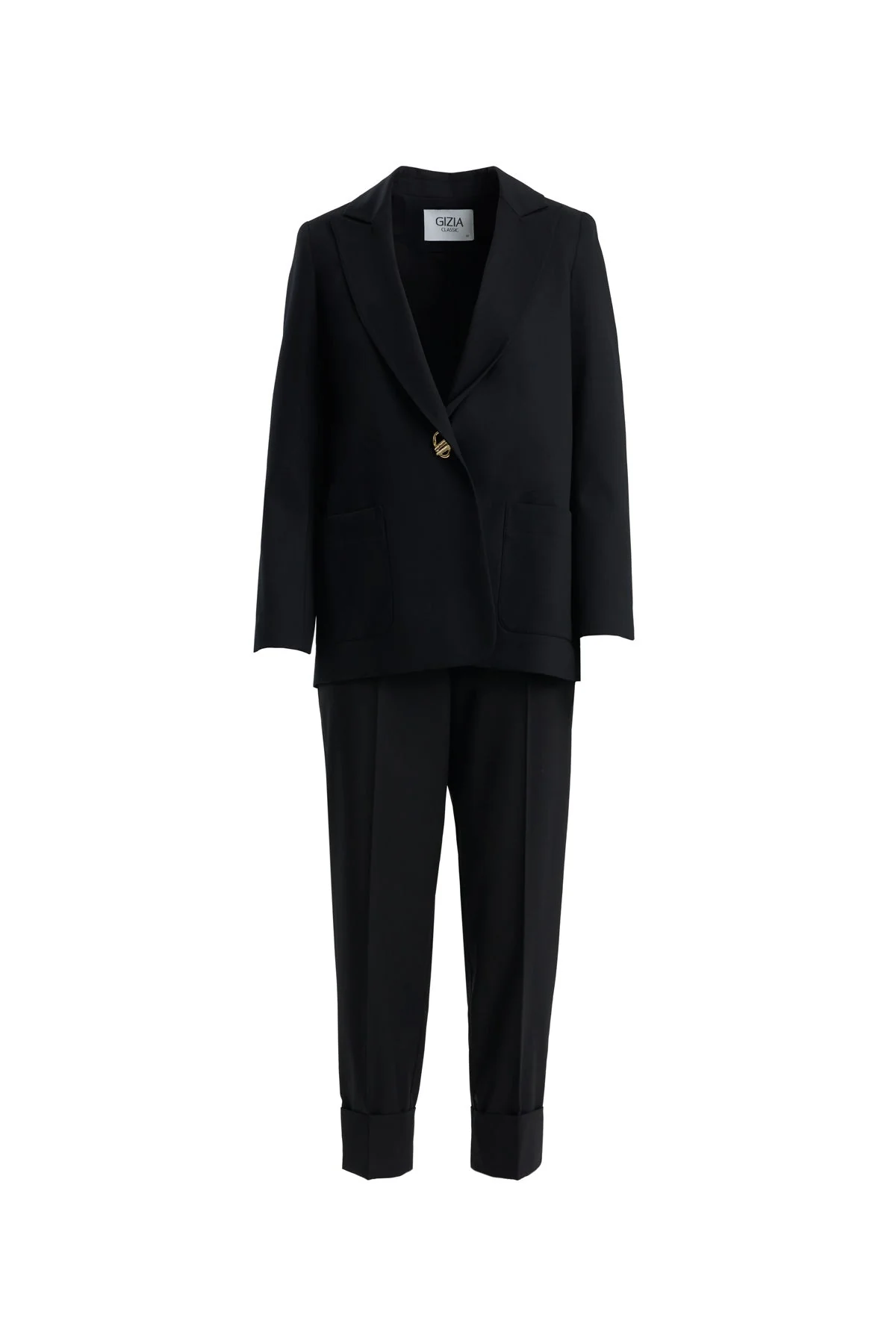 Black Single-Button Blazer Suit