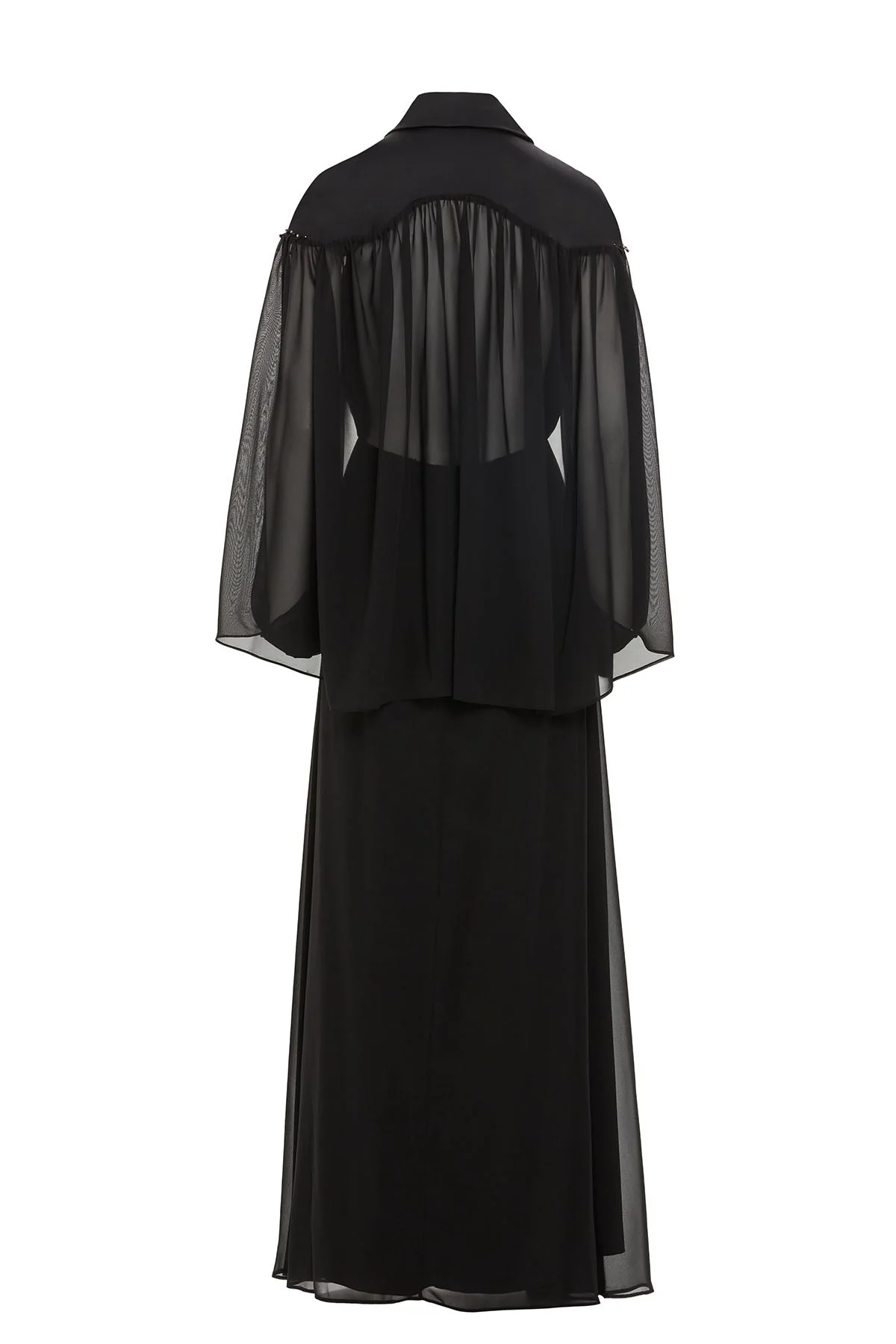 Black Stone-Embellished Long Dress - Image 4