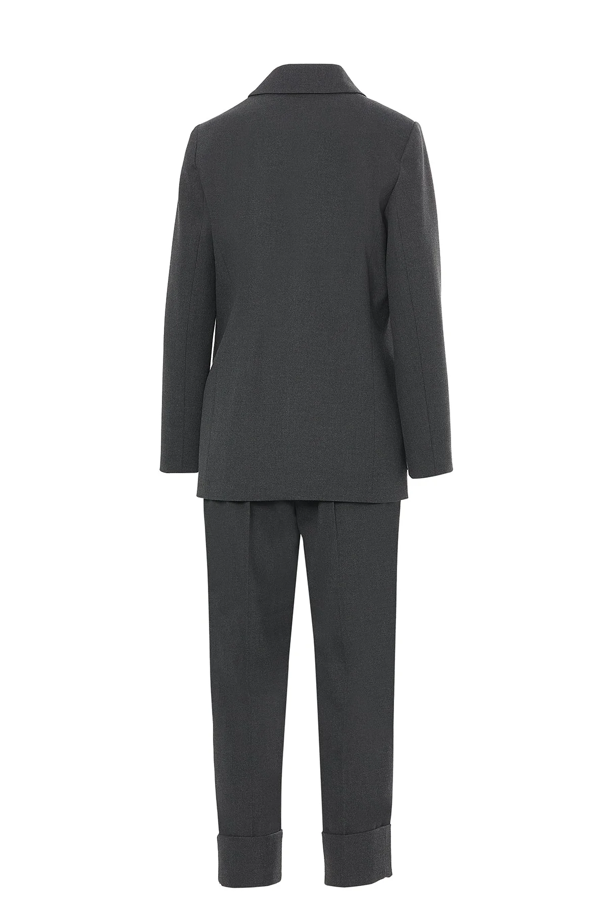 Black Suit with Metal-Button Jacket - Image 3