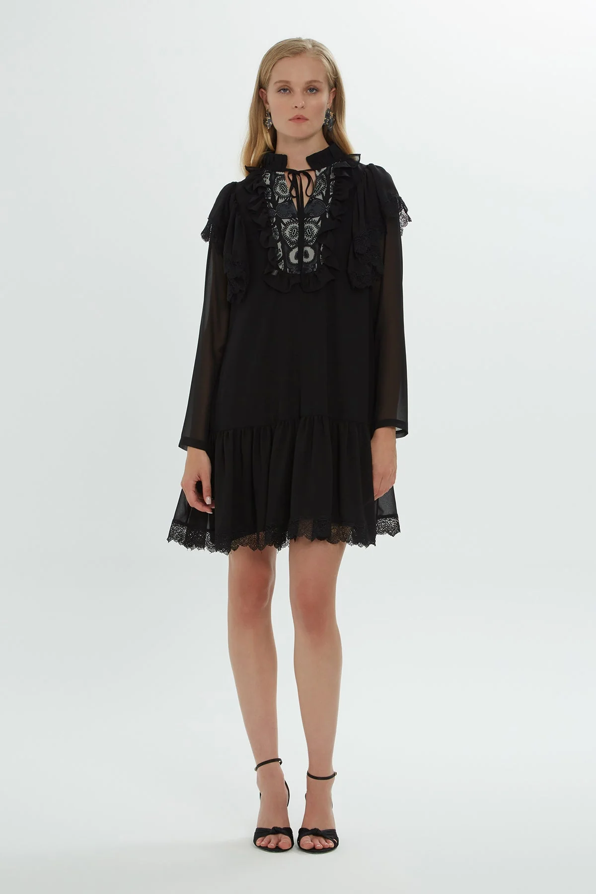 Black Tulle Mini Dress
