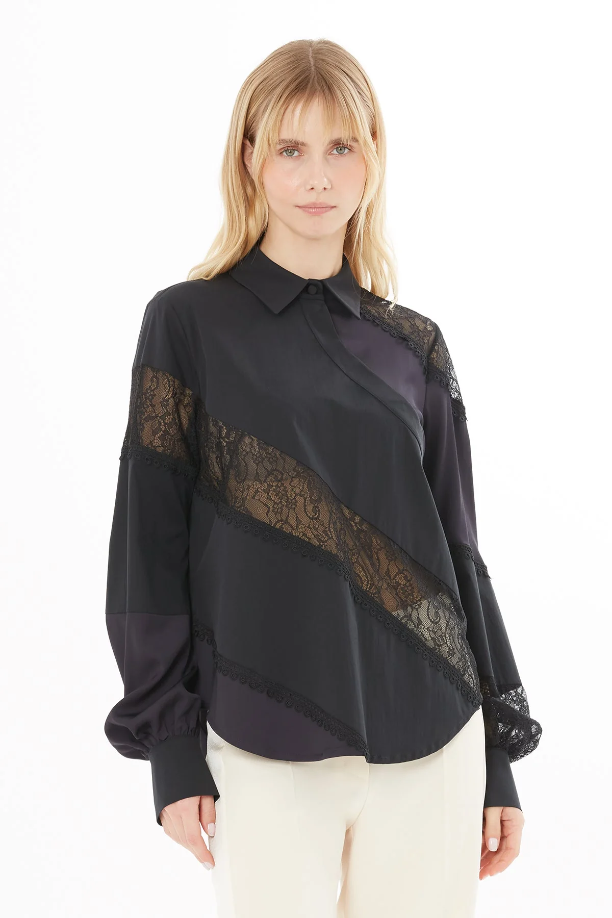 Black Tulle Shirt - Image 2