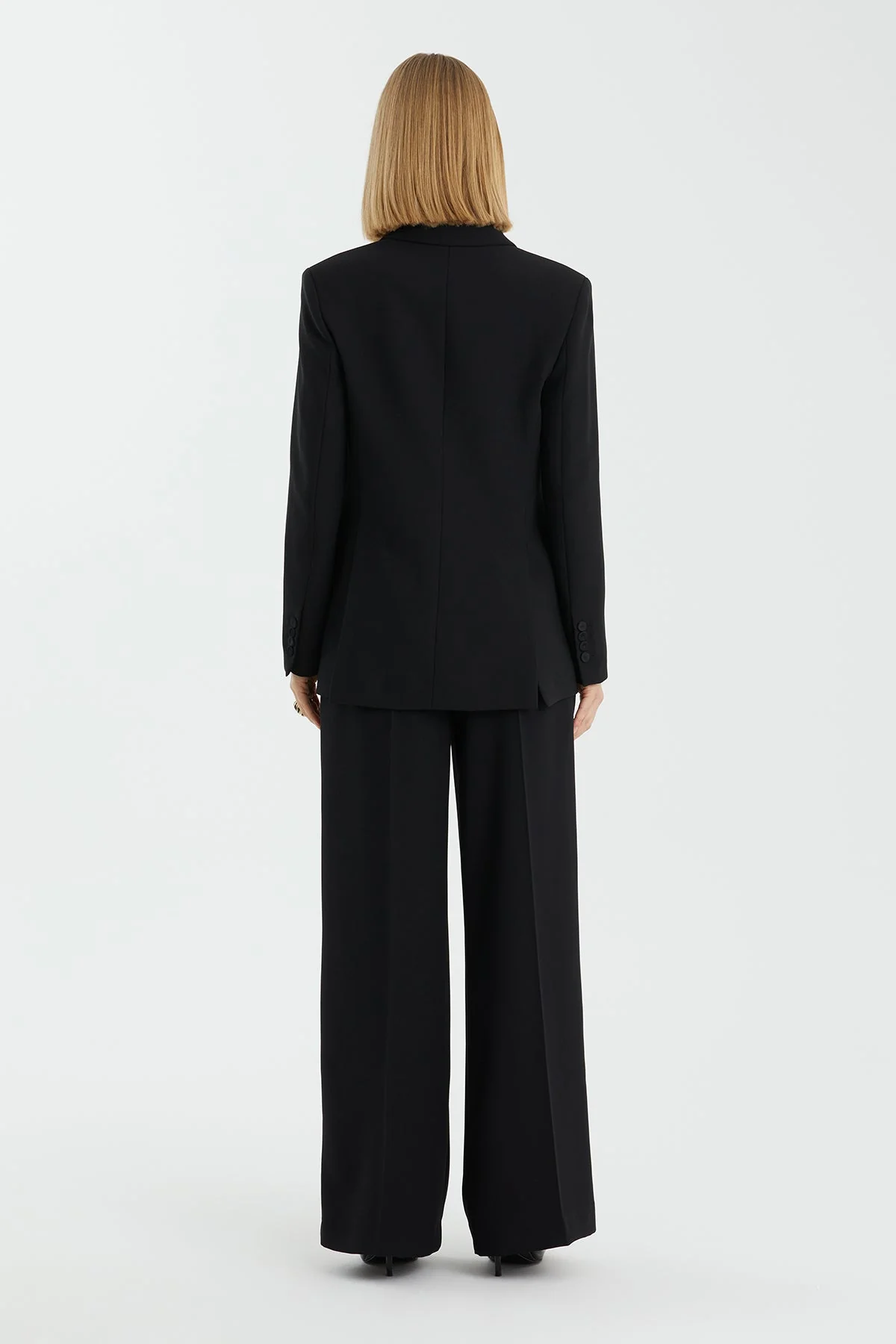 Black Wrap-Closure Long-Sleeve Jacket - Image 4