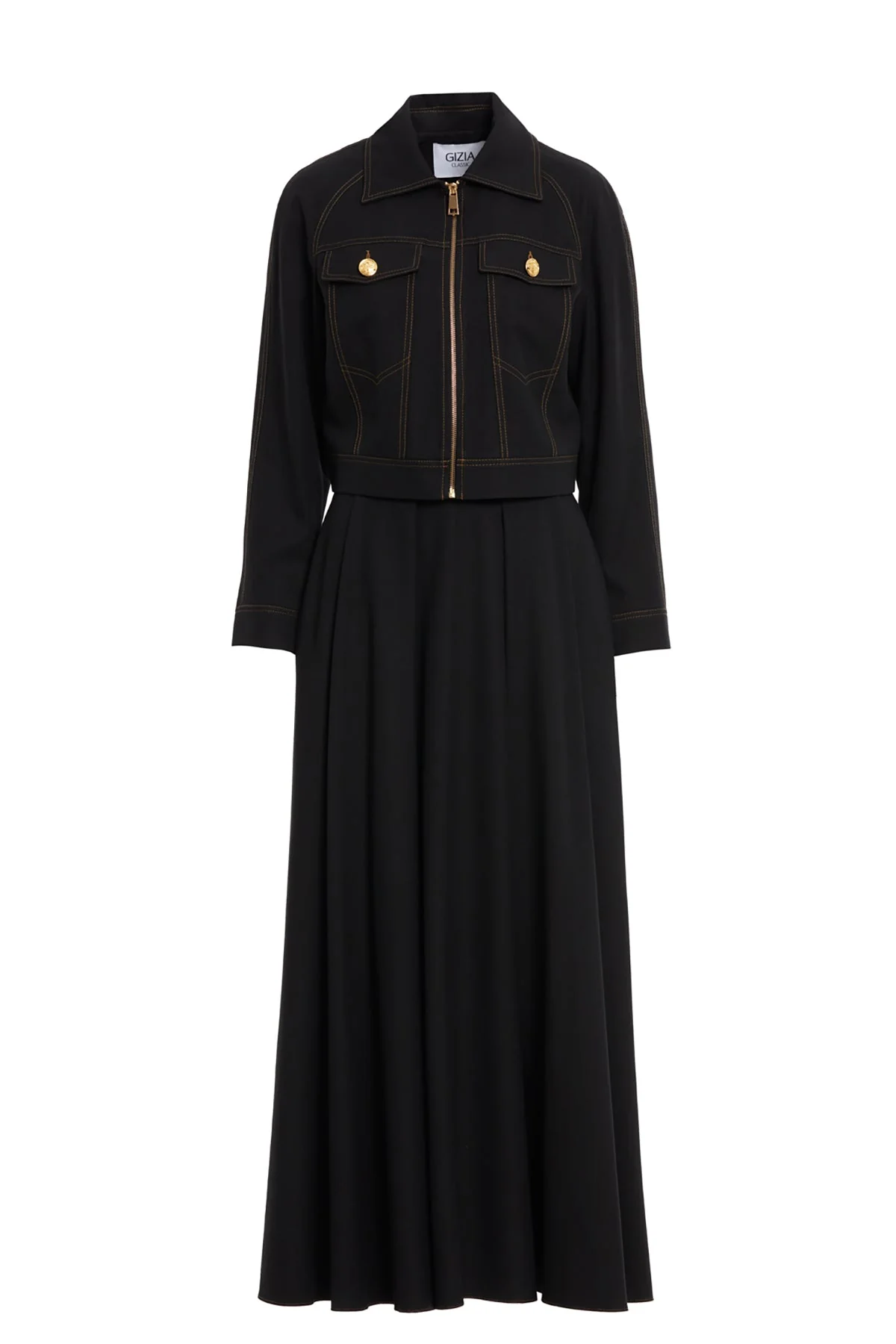 Black Zip-Detail Co-Ord Set