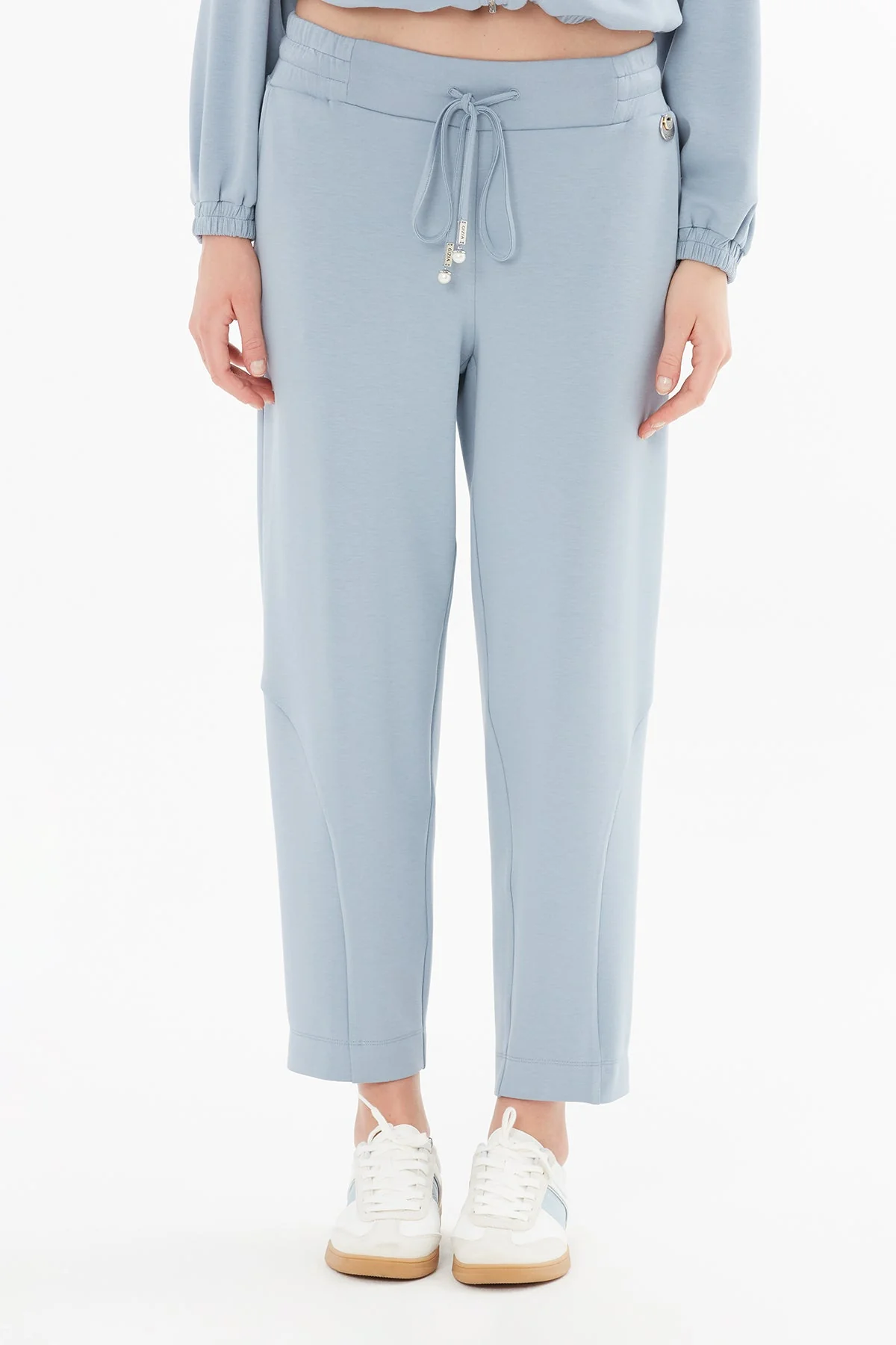 Blue Ankle-Length Sweatpants - Image 2