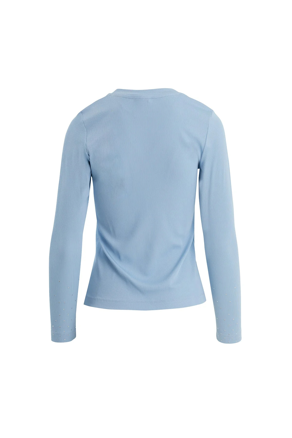 Blue Crystal Appliqué Detail Blouse - Image 3