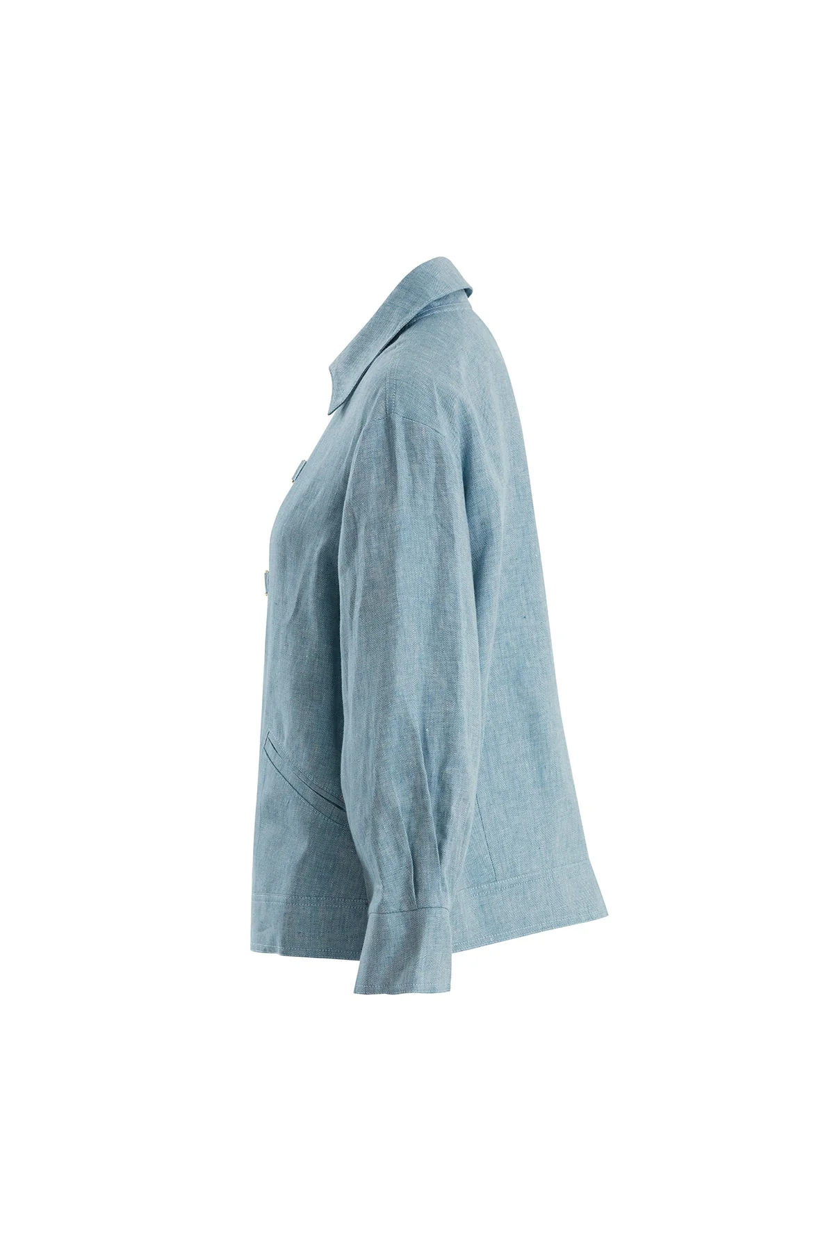 Blue Gold Accessory Linen Jacket - Image 2