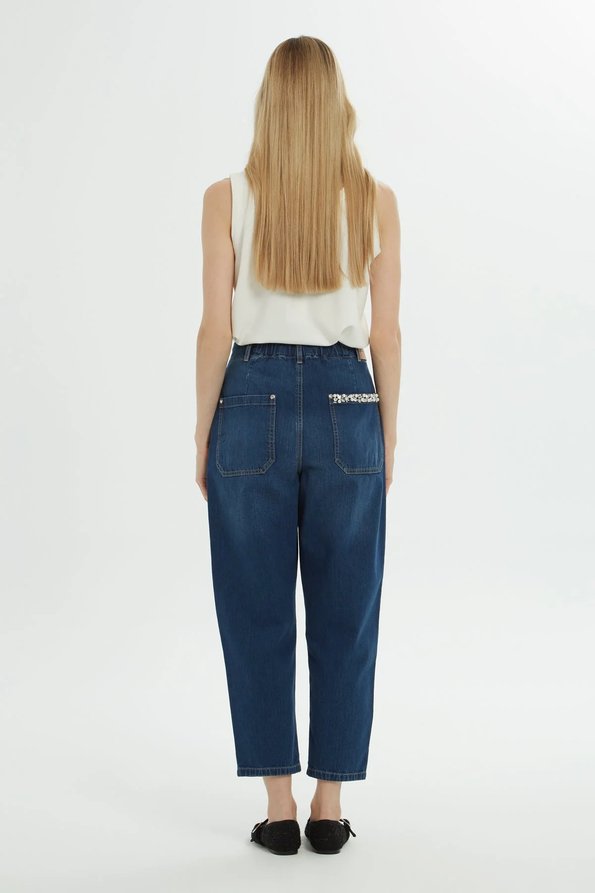 Blue Pocket-Detail Jeans - Image 4