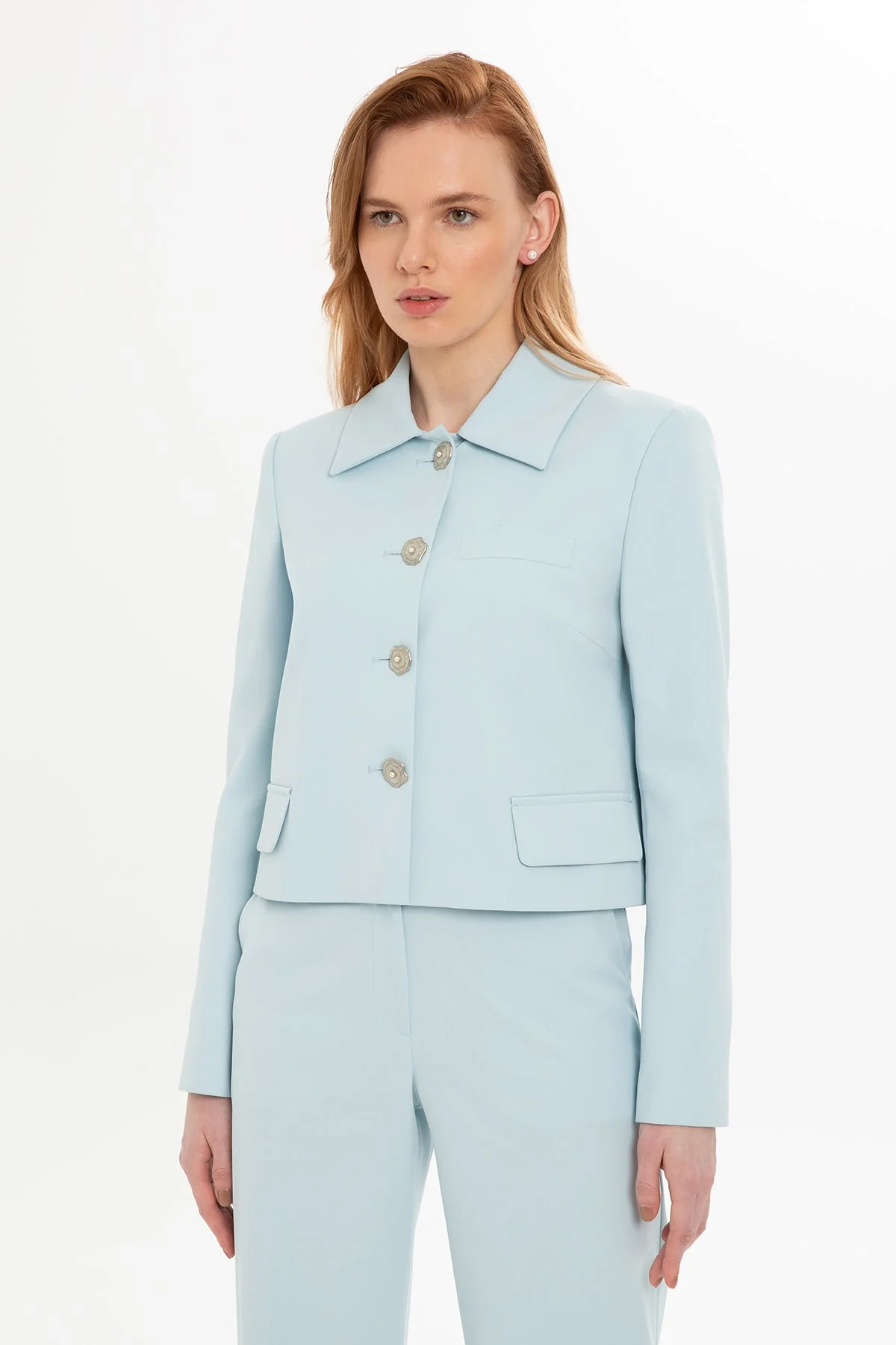 Blue Suit with Short Jacket - Image 2