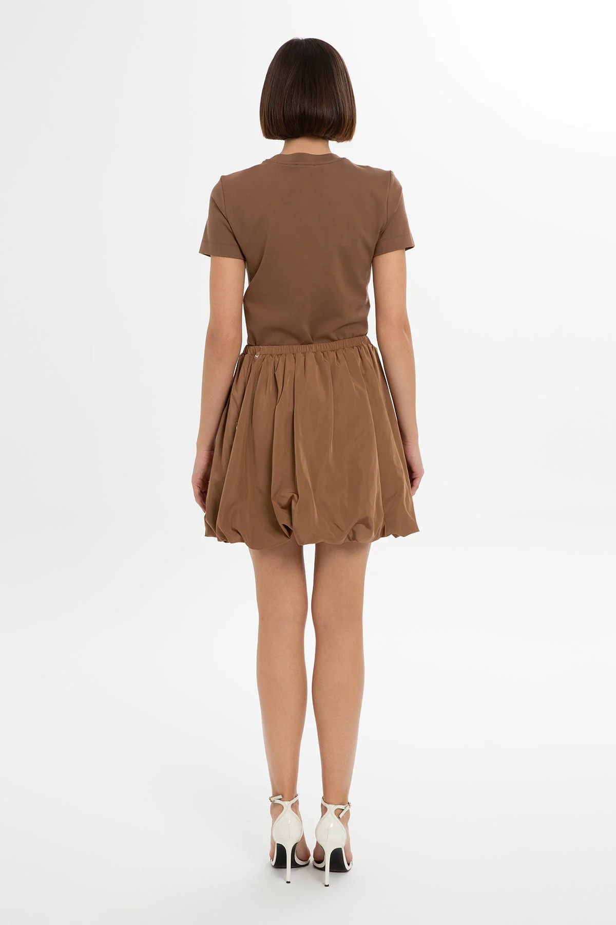 Brown Balloon Mini Skirt - Image 4