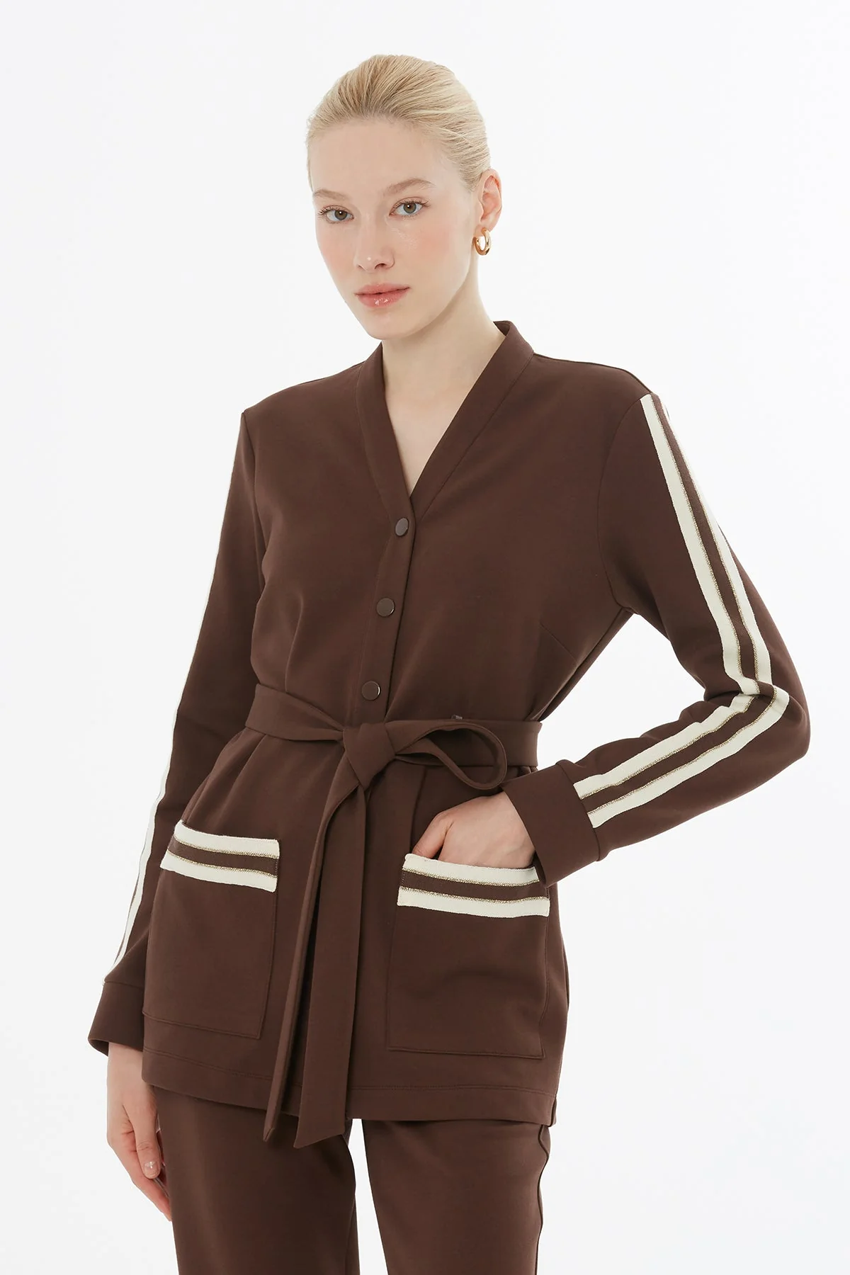 Brown Belted Tracksuit - Image 2