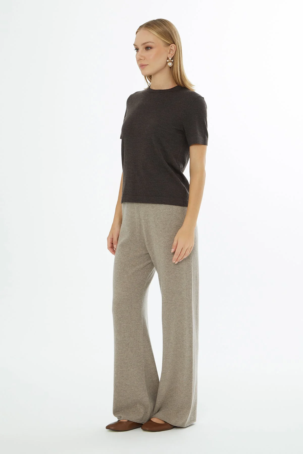 Brown Round-Neck Blouse - Image 4