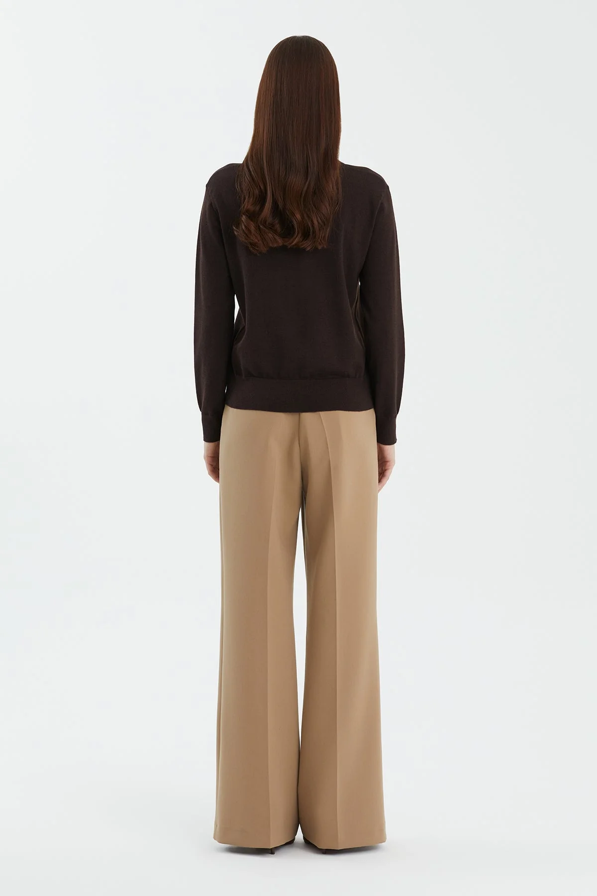 Brown Wool Silk Blend Knit - Image 4