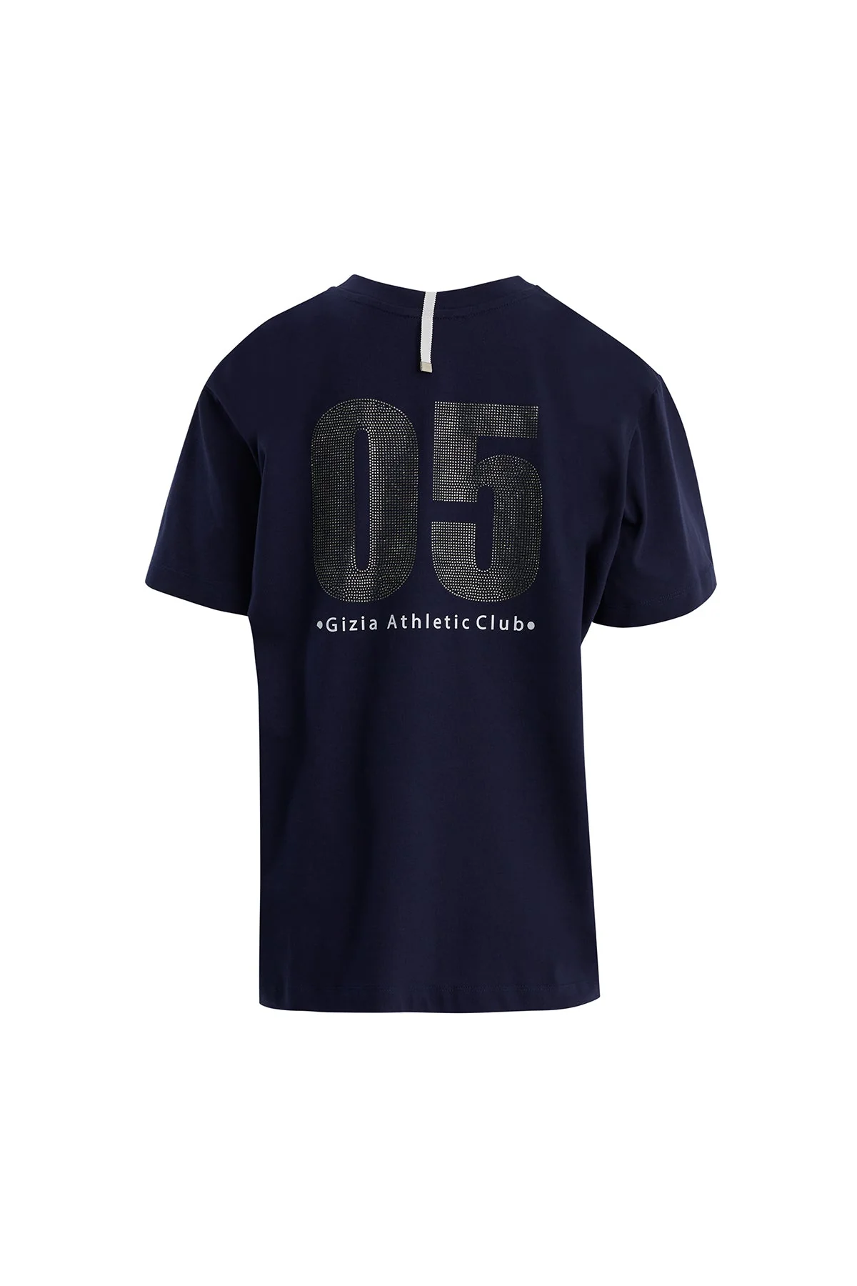 Dark Navy Crystal Print Oversized T-Shirt - Image 3