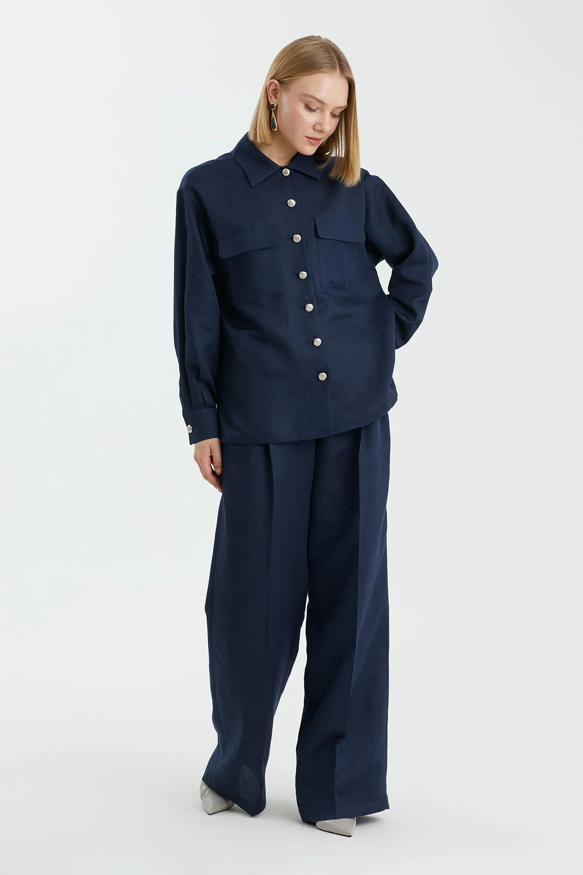 Dark Navy Long-Sleeve Shirt - Image 3