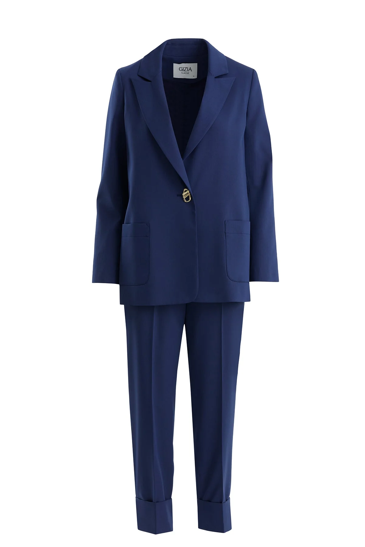 Dark Navy Single-Button Blazer Suit