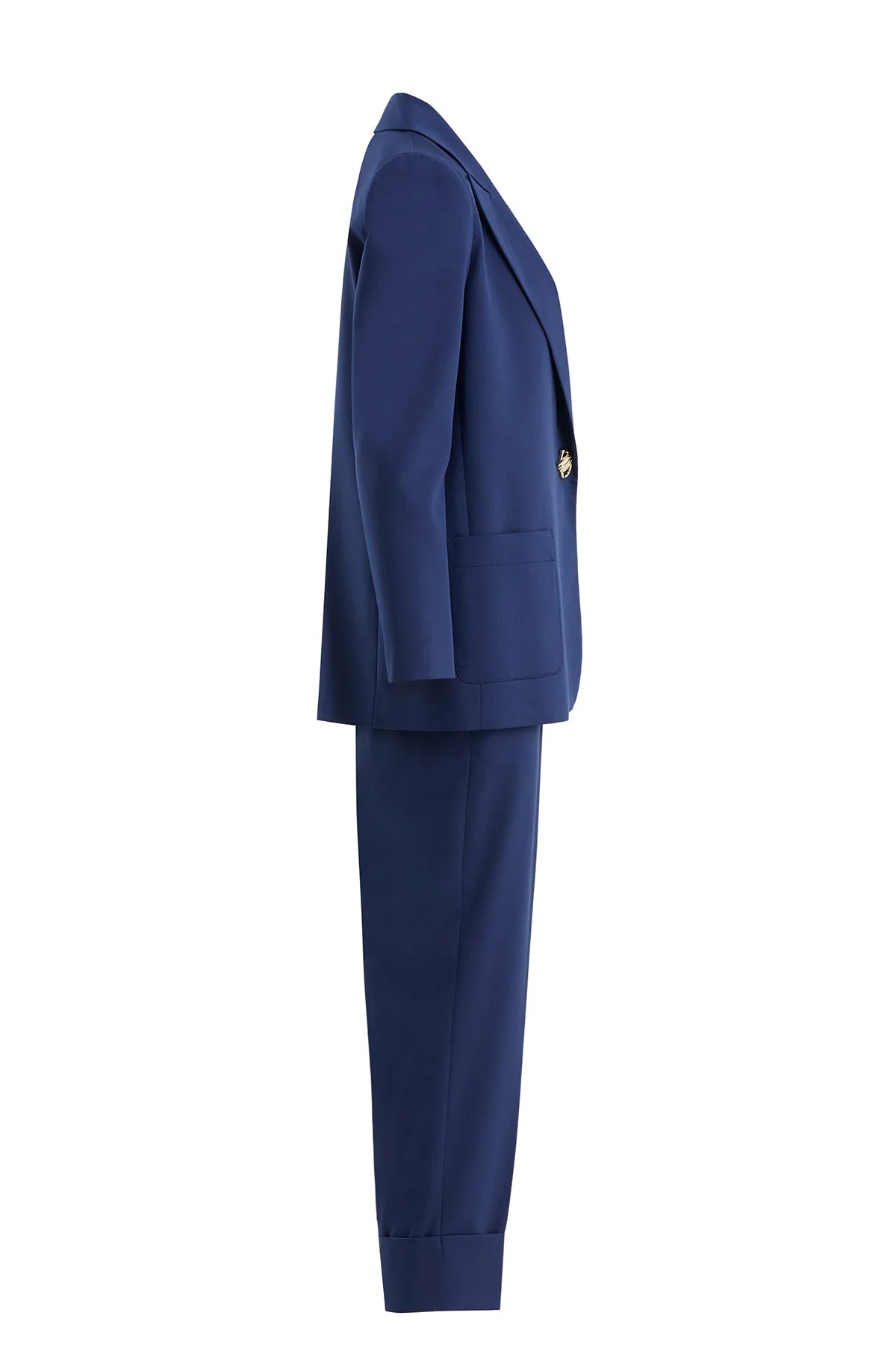Dark Navy Single-Button Blazer Suit - Image 2