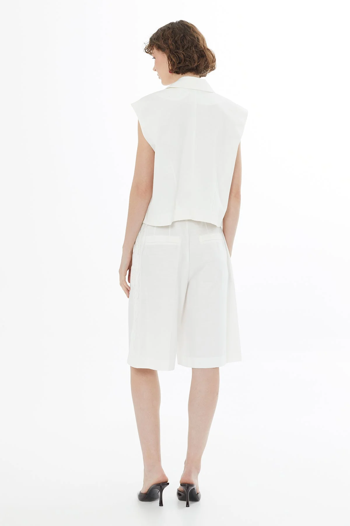 Ecru Buckle Detail Jacket - Image 5