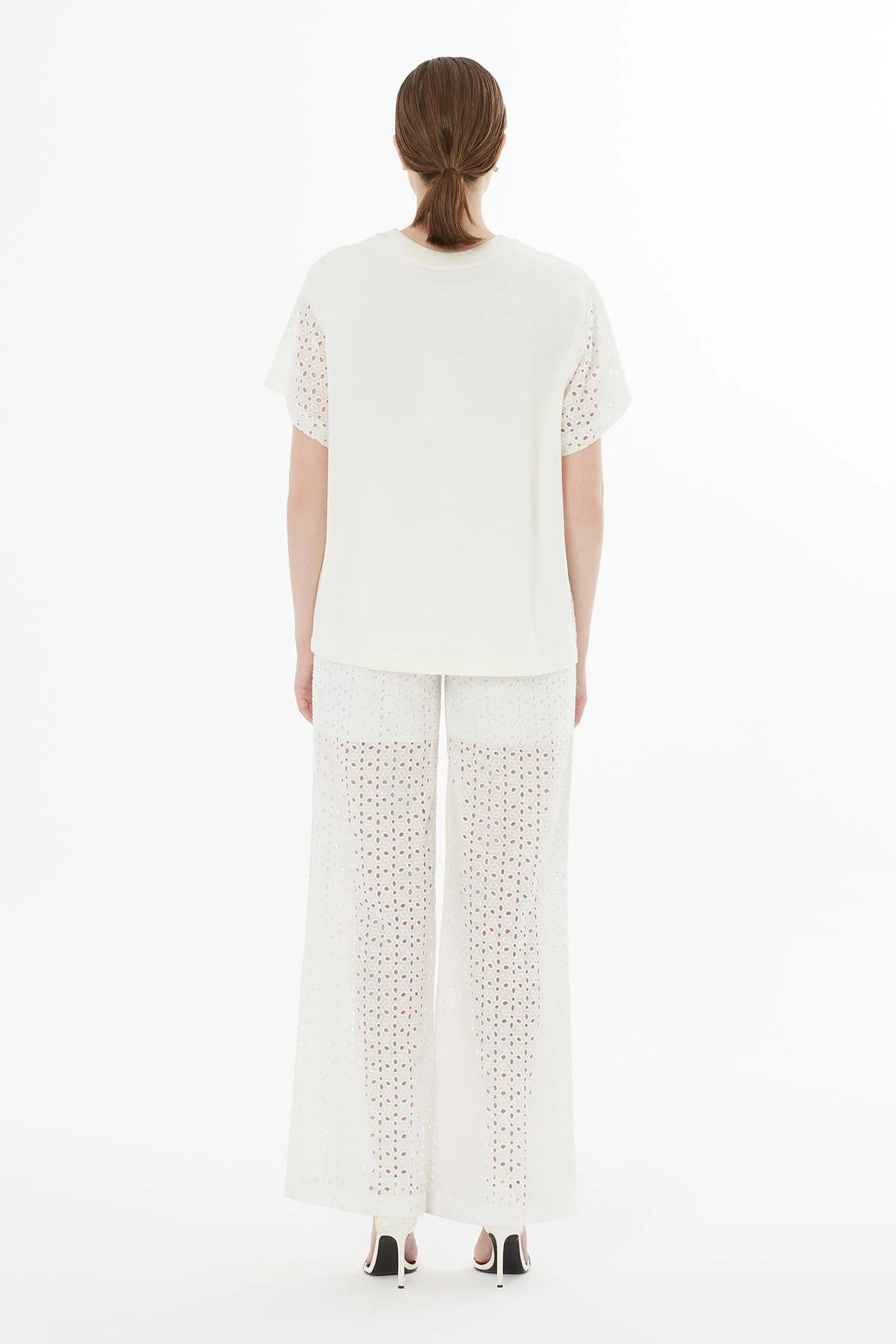 Ecru Crystal Print T-Shirt - Image 5