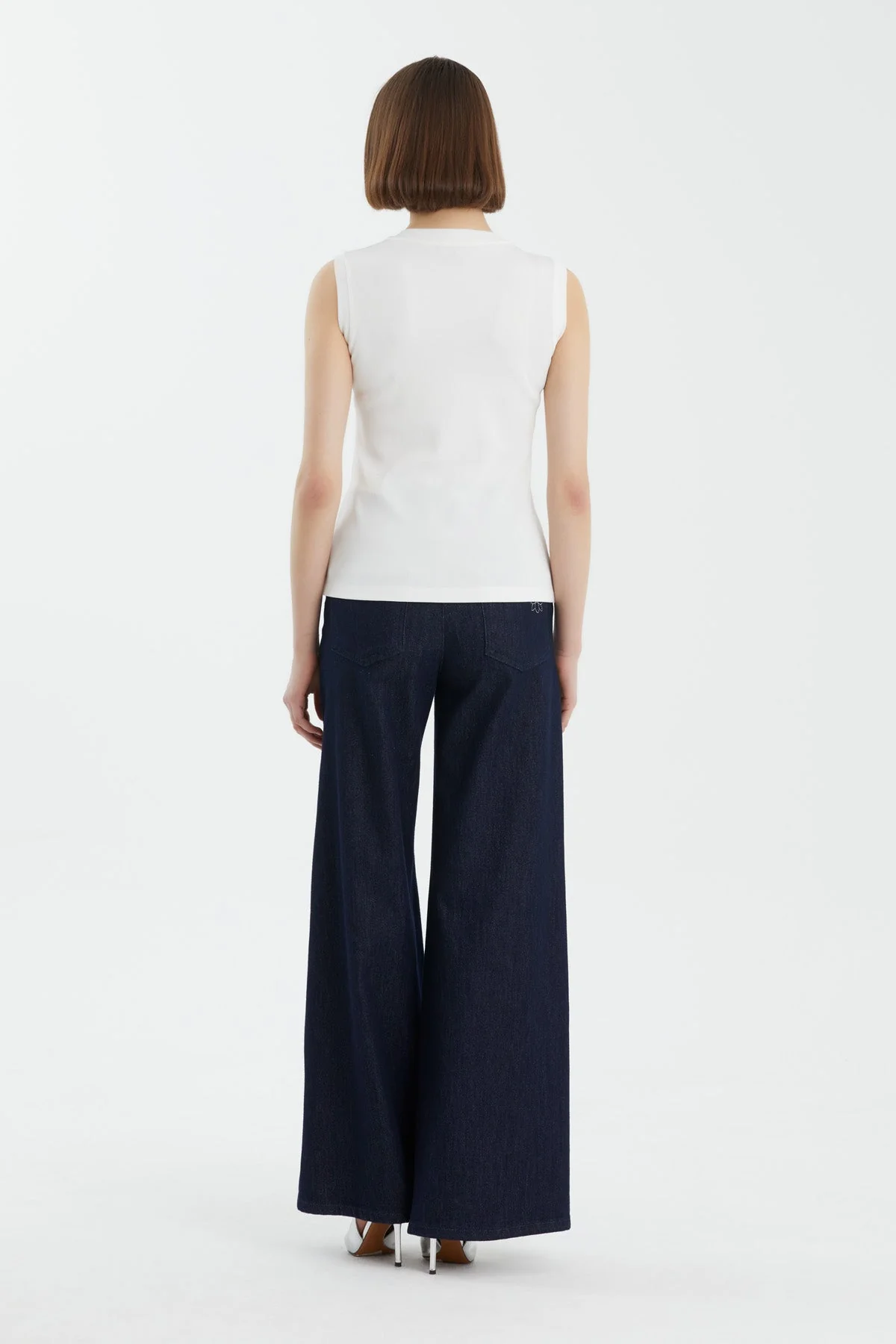 Ecru Embroidered Tank Top - Image 4