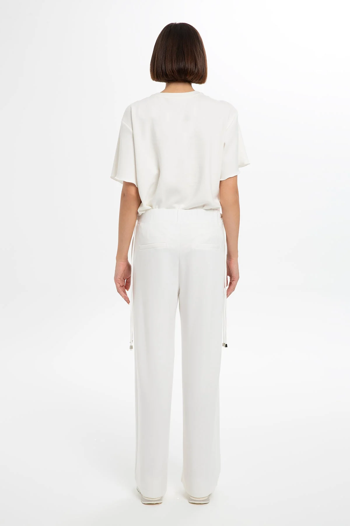 Ecru Embroidered Trousers - Image 4