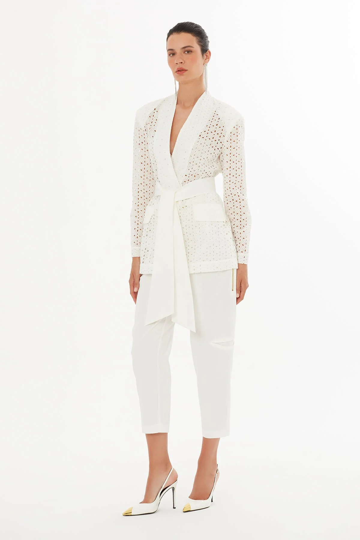 Ecru Removable Belt Jacket - Image 2