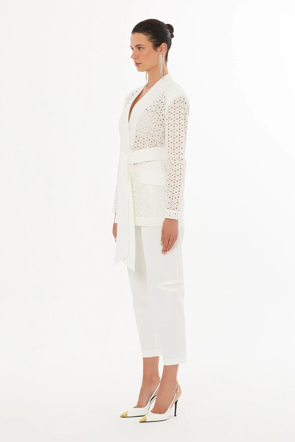 Ecru Removable Belt Jacket - Image 3