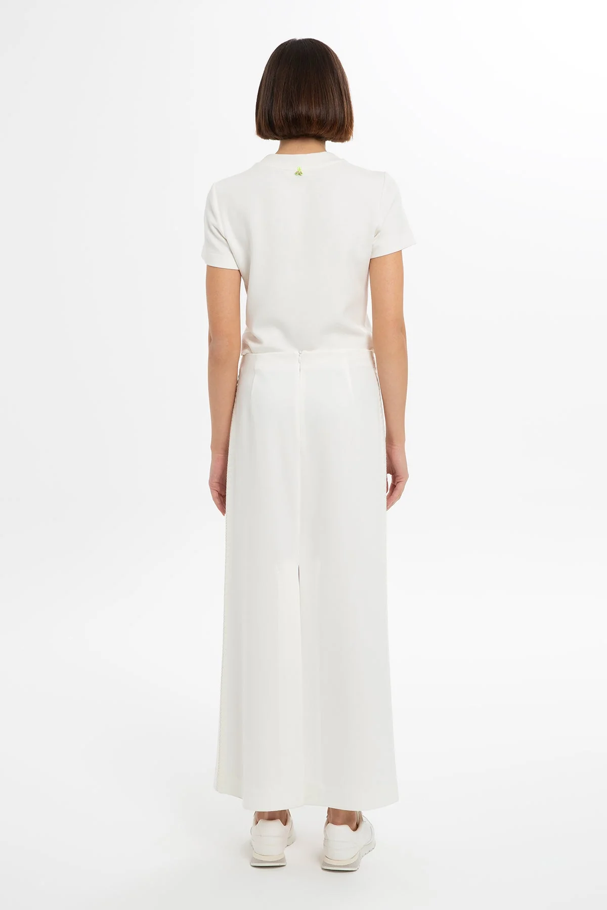 Ecru Slit-Detail Maxi Skirt - Image 4
